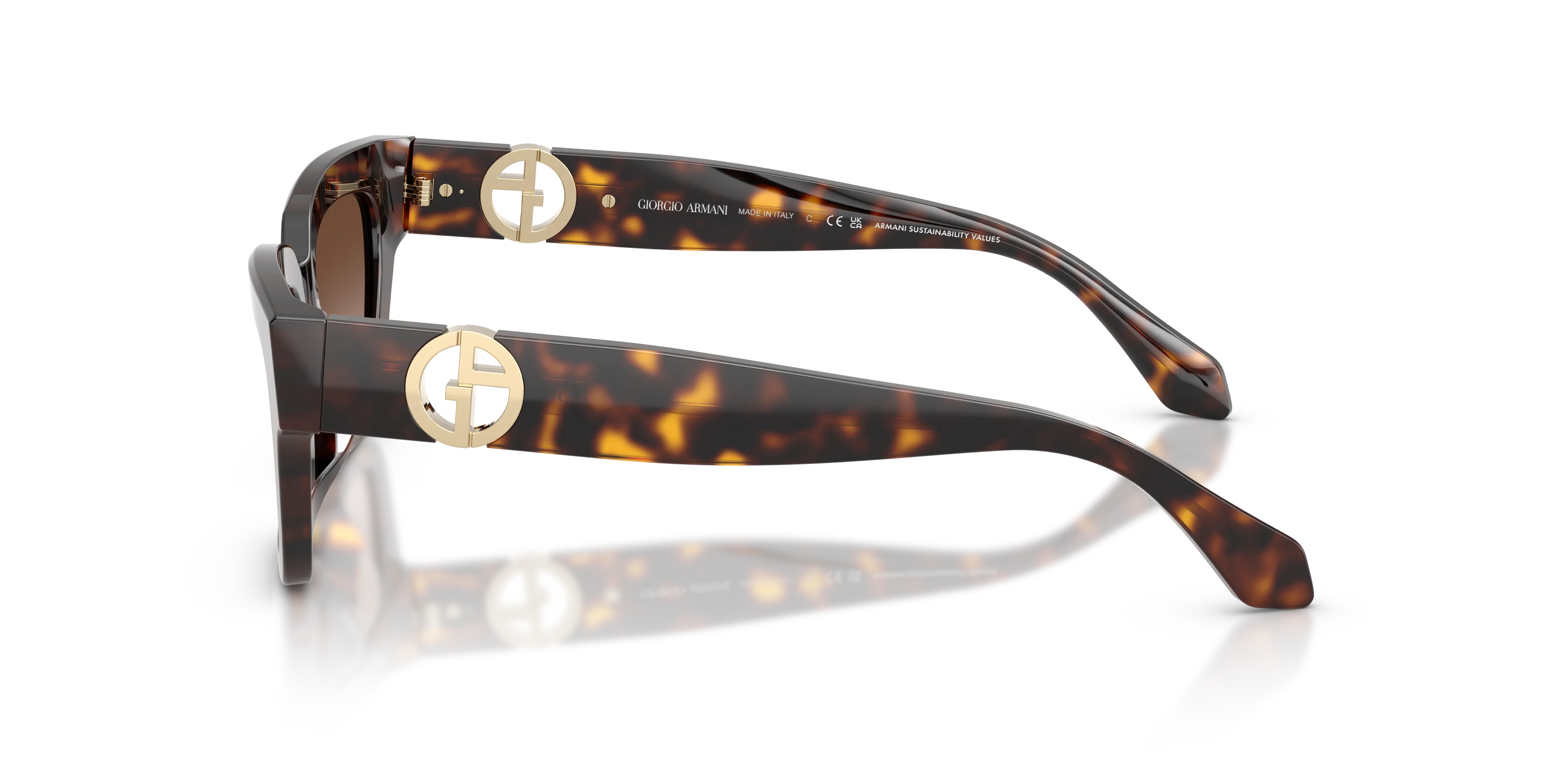 Giorgio Armani AR8246U 587913 Occhiali da sole Acetato Tartaruga Marrone Cat Eye Normale Sfumato - immagine 4