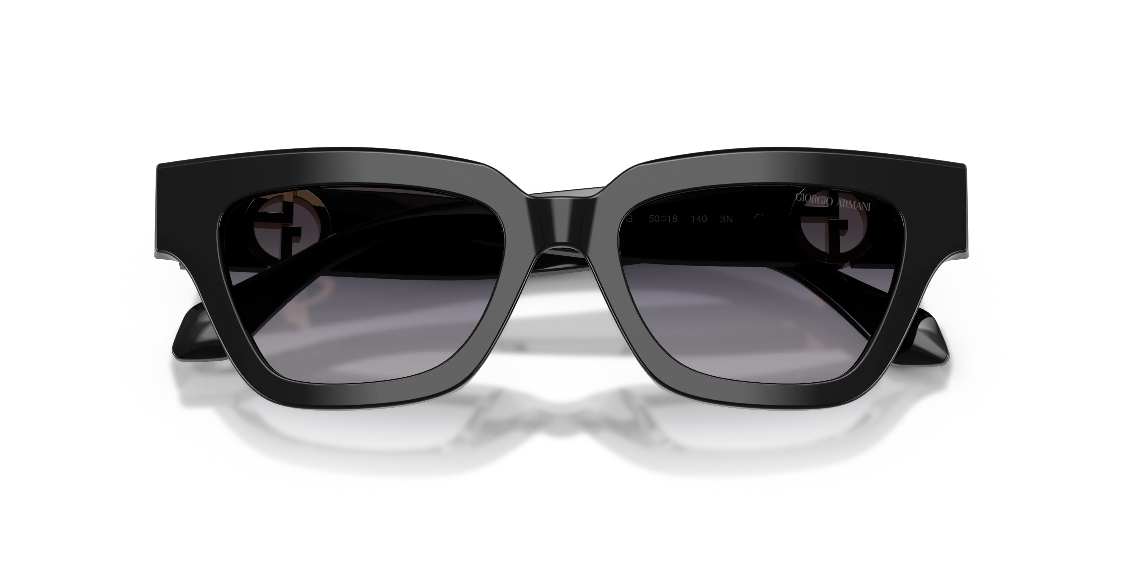 Giorgio Armani AR8246U 58758G Occhiali da sole Acetato Nero Grigio Cat Eye Normale Sfumato - immagine 2
