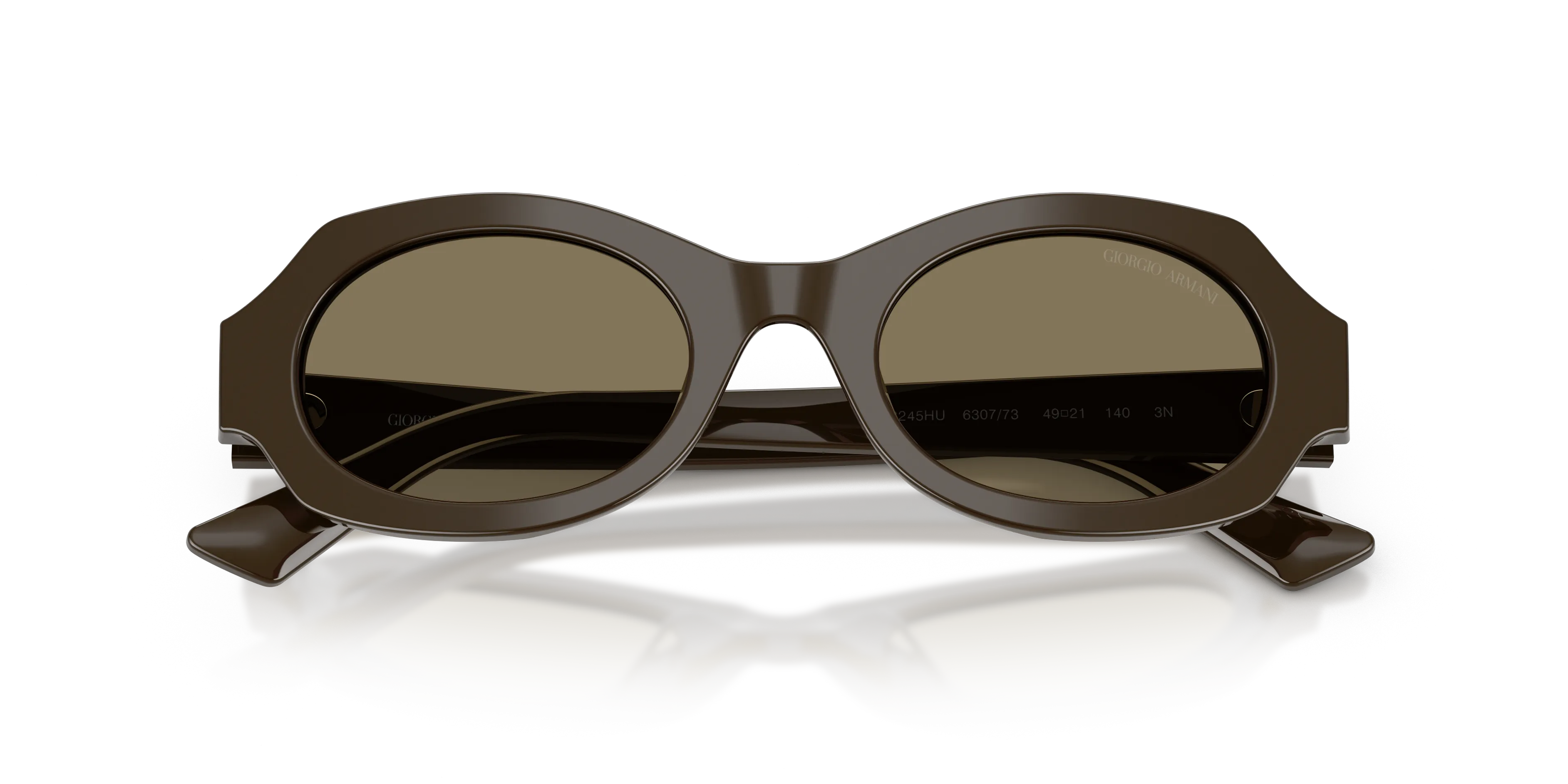 Giorgio Armani AR8245HU 630773 Occhiali da sole Acetato Marrone Marrone Geometrica Normale - immagine 2