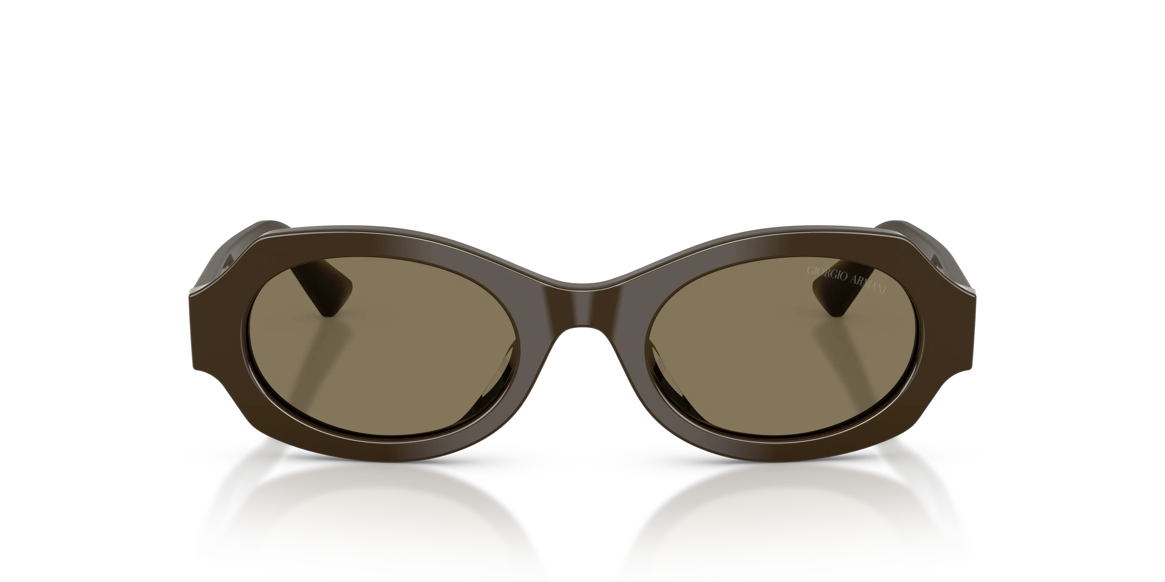 Giorgio Armani AR8245HU 630773 Occhiali da sole Acetato Marrone Marrone Geometrica Normale - immagine 3