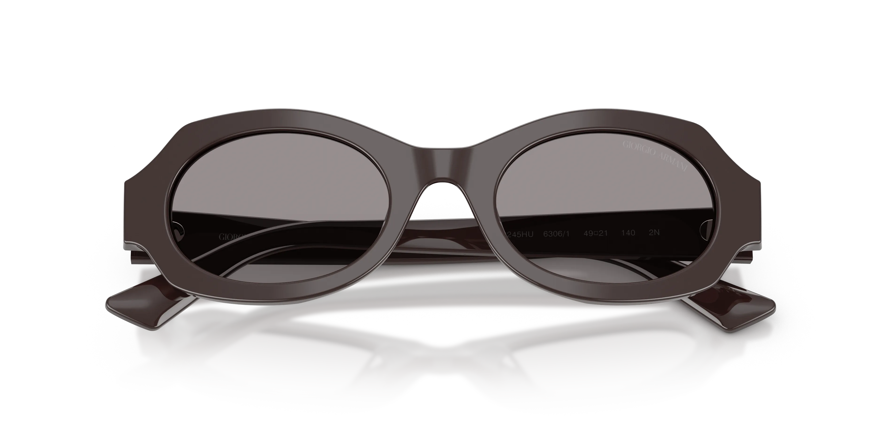 Giorgio Armani AR8245HU 6306/1 Occhiali da sole Acetato Viola Grigio Geometrica Normale - immagine 2