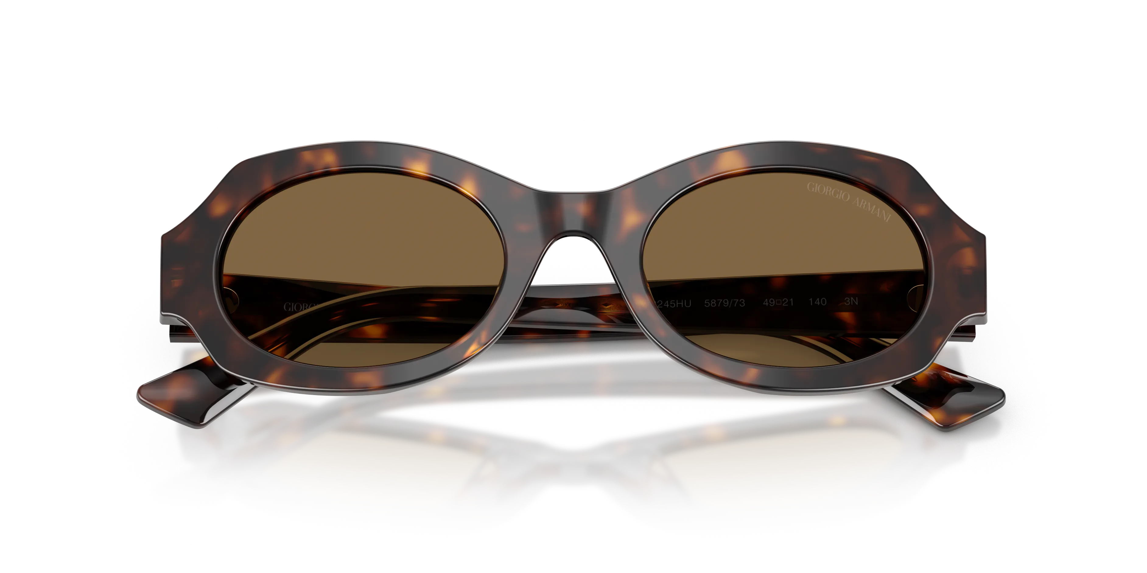Giorgio Armani AR8245HU 587973 Occhiali da sole Acetato Tartaruga Marrone Geometrica Normale - immagine 2