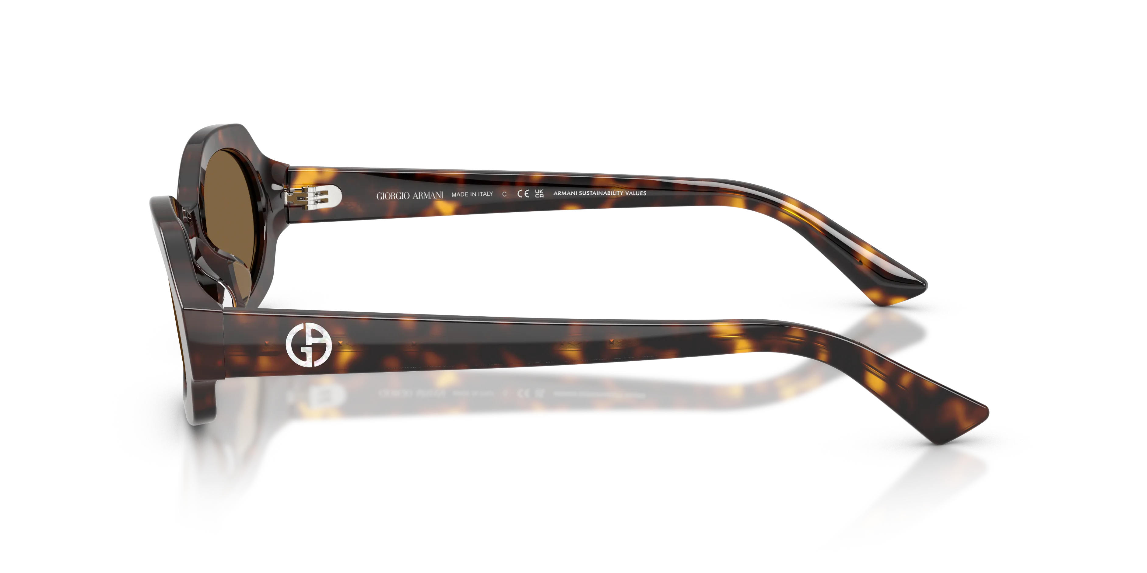 Giorgio Armani AR8245HU 587973 Occhiali da sole Acetato Tartaruga Marrone Geometrica Normale - immagine 4