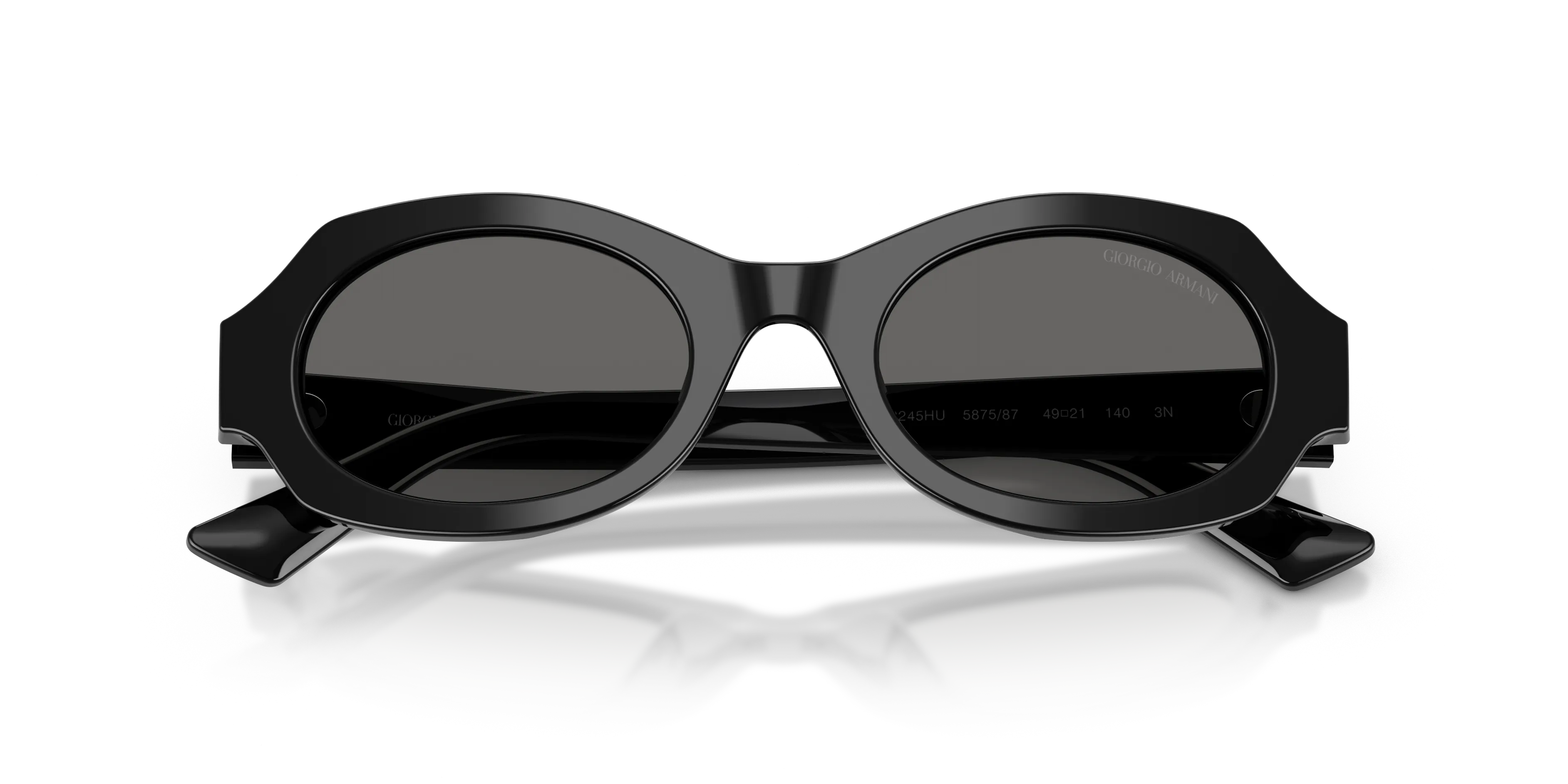 Giorgio Armani AR8245HU 587587 Occhiali da sole Acetato Nero Grigio Geometrica Normale - immagine 2
