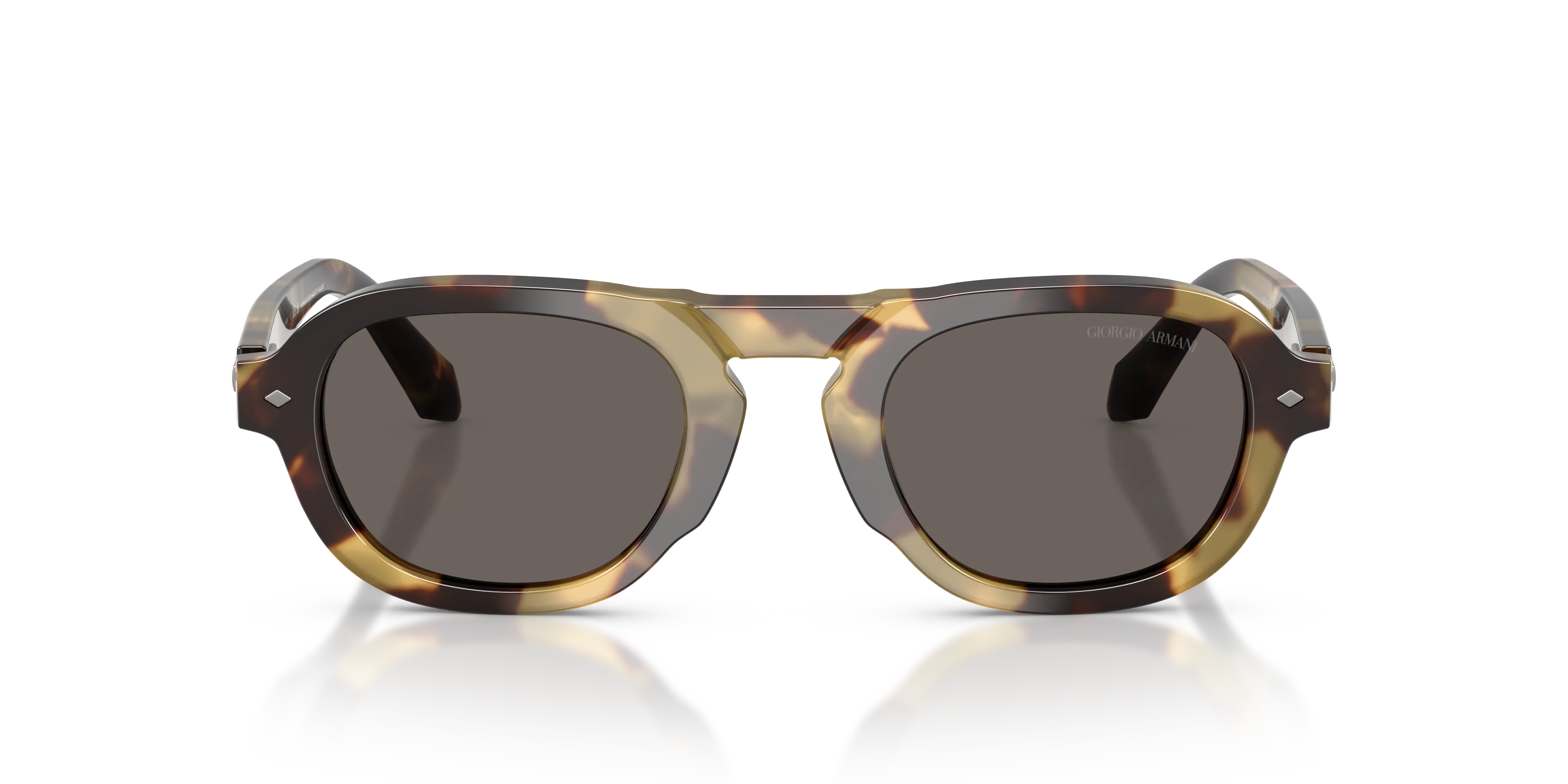 Giorgio Armani AR8244 6301B1 Occhiali da sole Acetato Tartaruga Grigio Pillow Normale - immagine 3