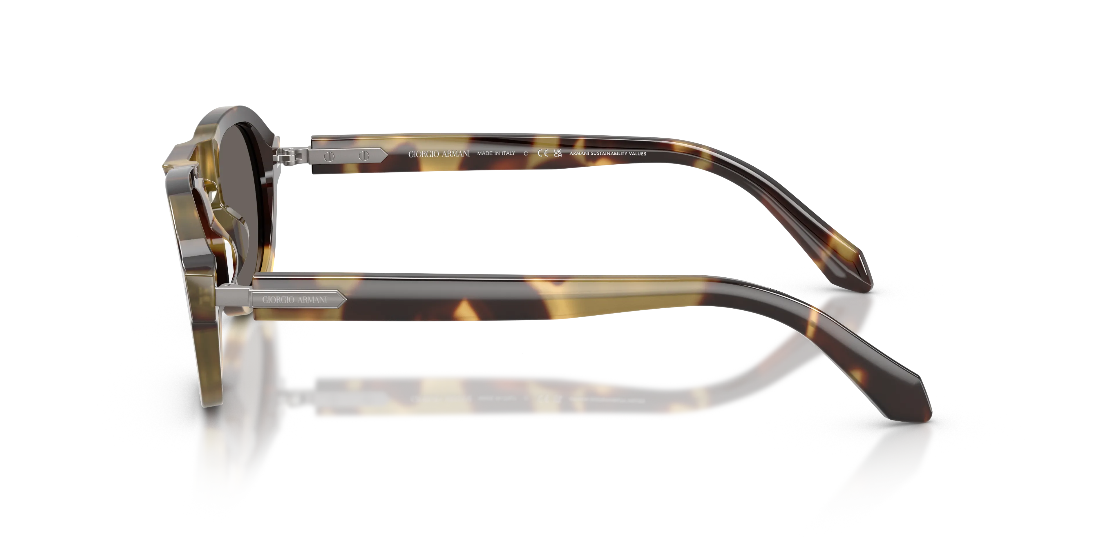 Giorgio Armani AR8244 6301B1 Occhiali da sole Acetato Tartaruga Grigio Pillow Normale - immagine 4