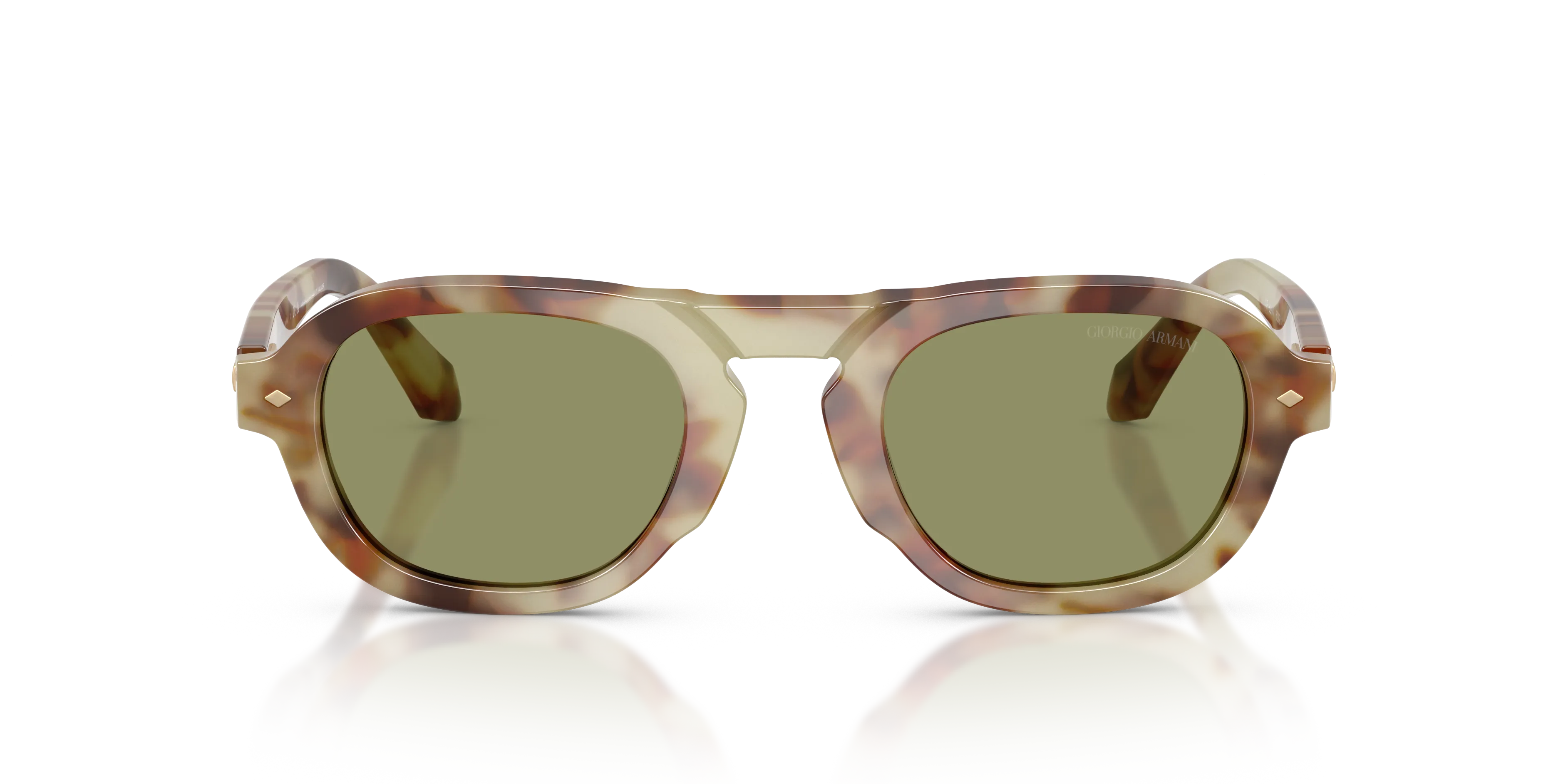 Giorgio Armani AR8244 629914 Occhiali da sole Acetato Tartaruga Verde Pillow Normale - immagine 3