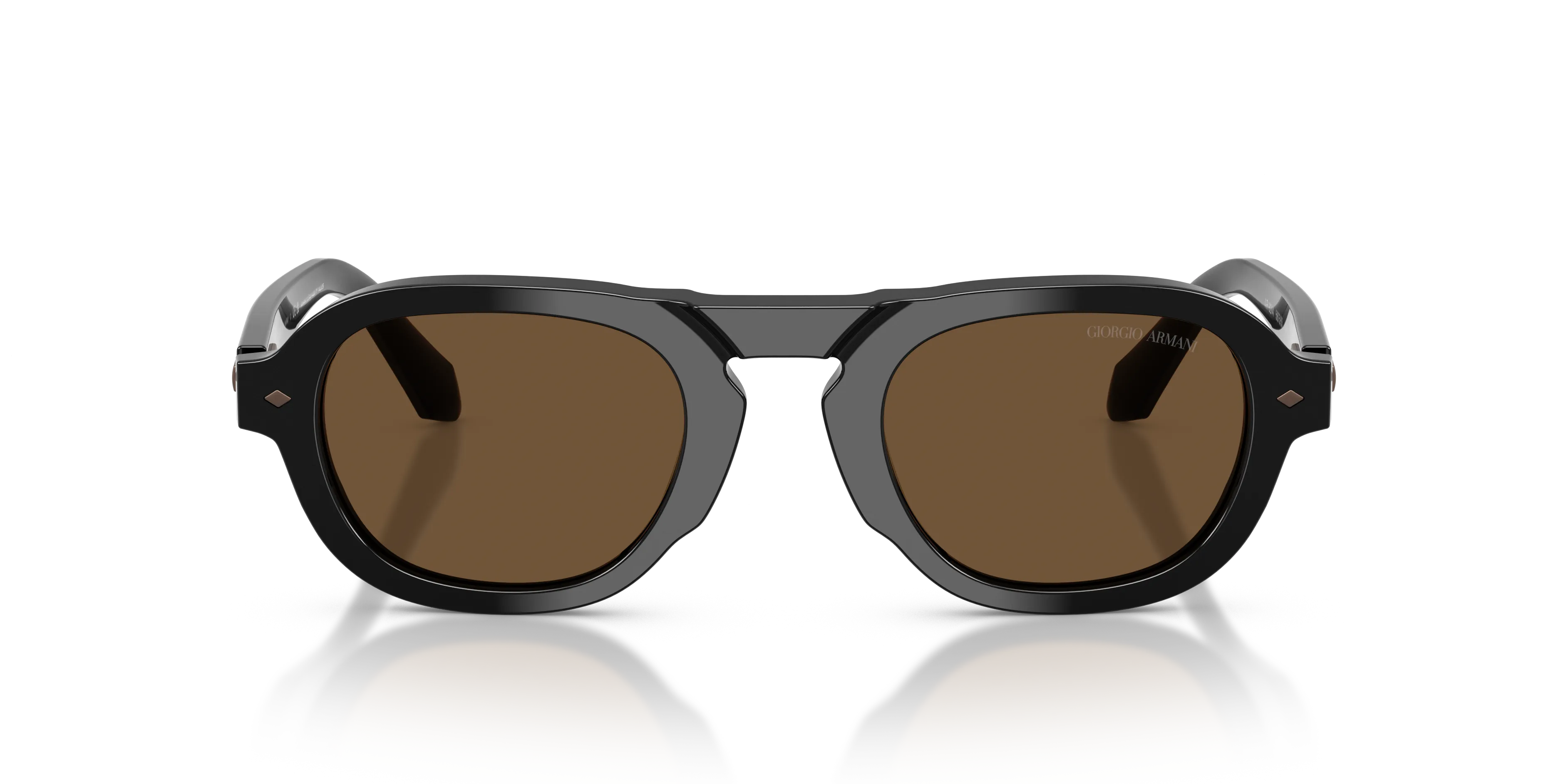 Giorgio Armani AR8244 587553 Occhiali da sole Acetato Nero Marrone Pillow Normale - immagine 3