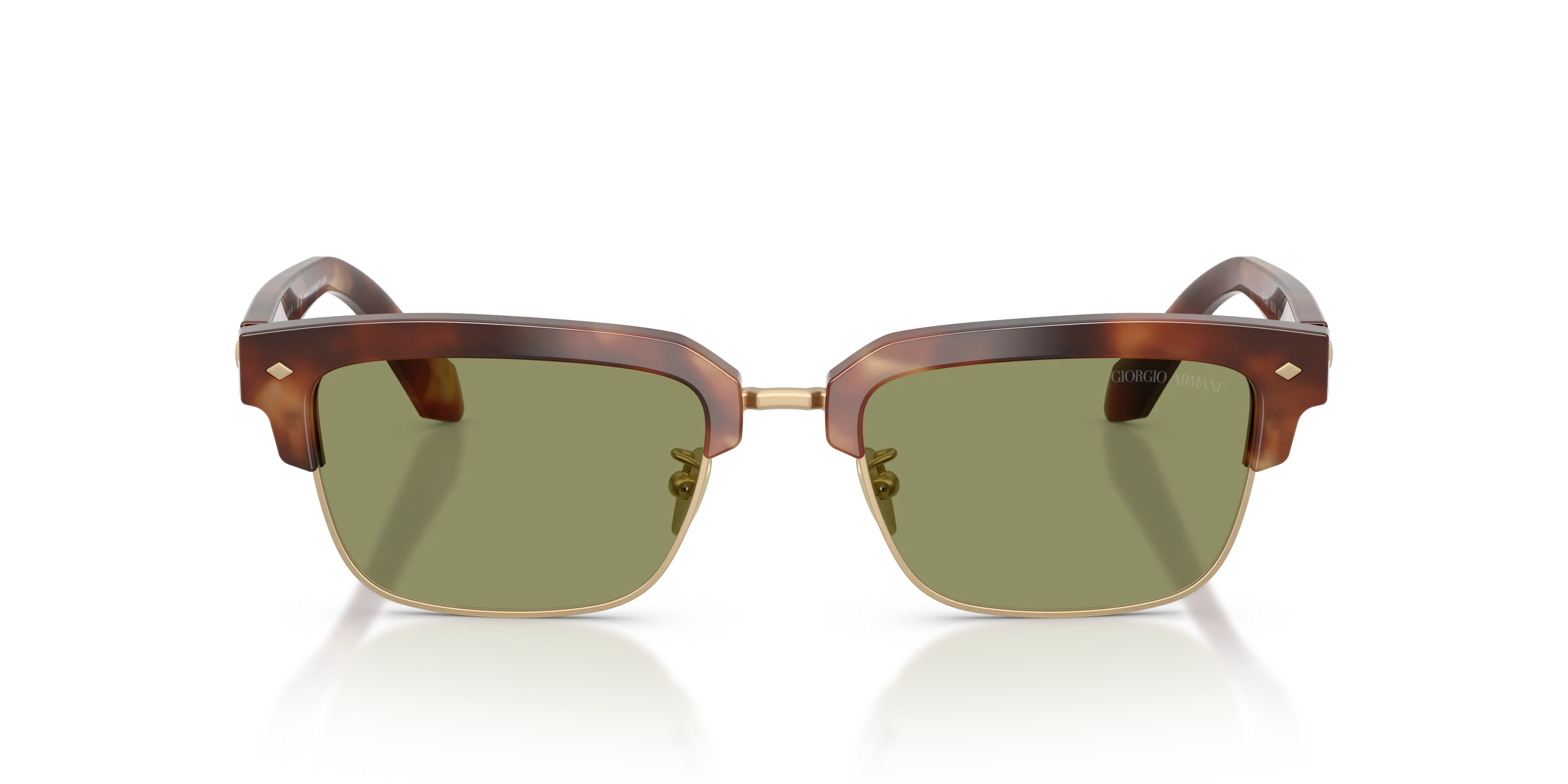 Giorgio Armani AR8243 630214 Occhiali da sole Acetato Marrone Verde Squadrata Normale - immagine 3