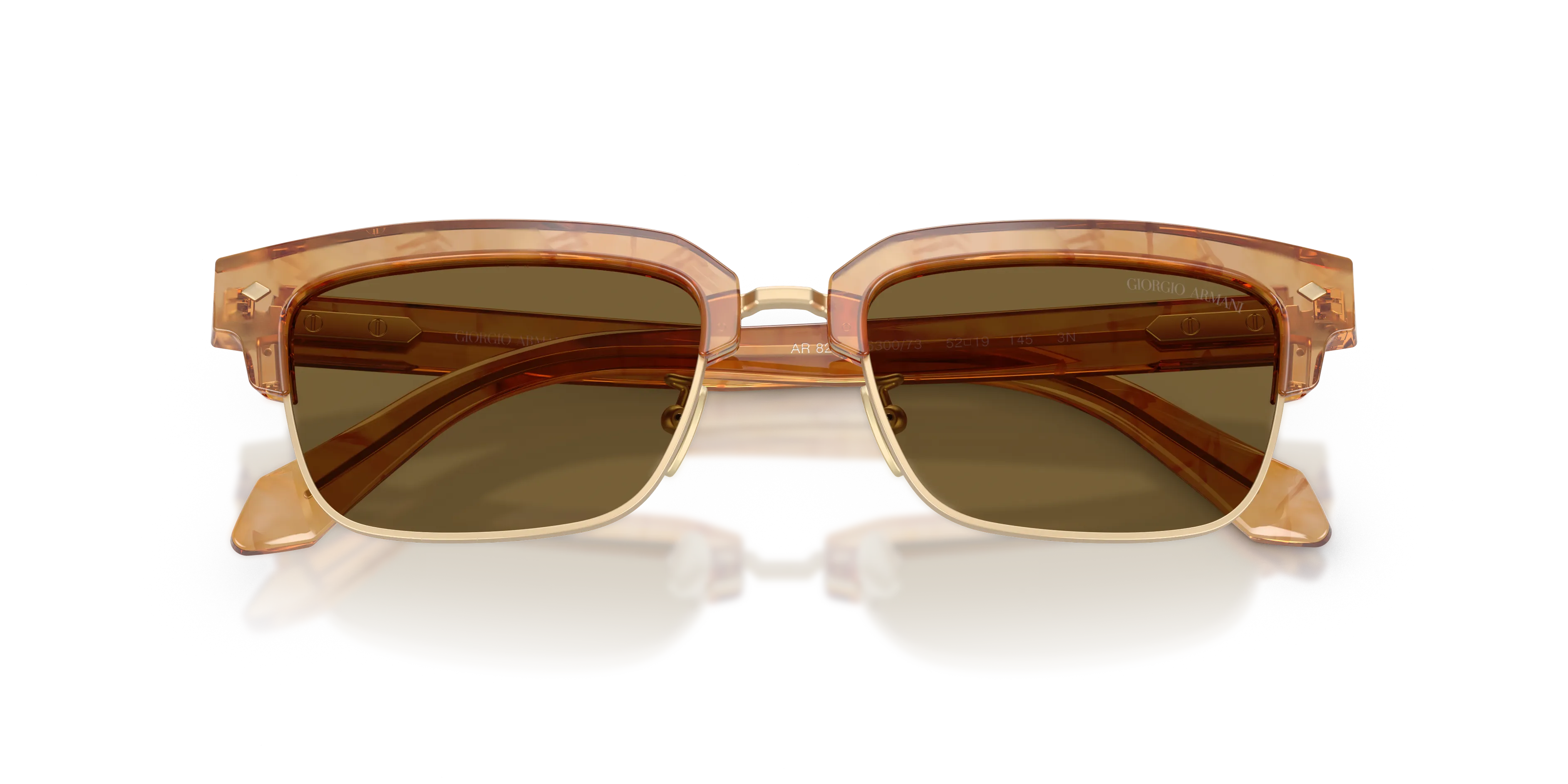 Giorgio Armani AR8243 630073 Occhiali da sole Acetato Tartaruga Marrone Squadrata Normale - immagine 2