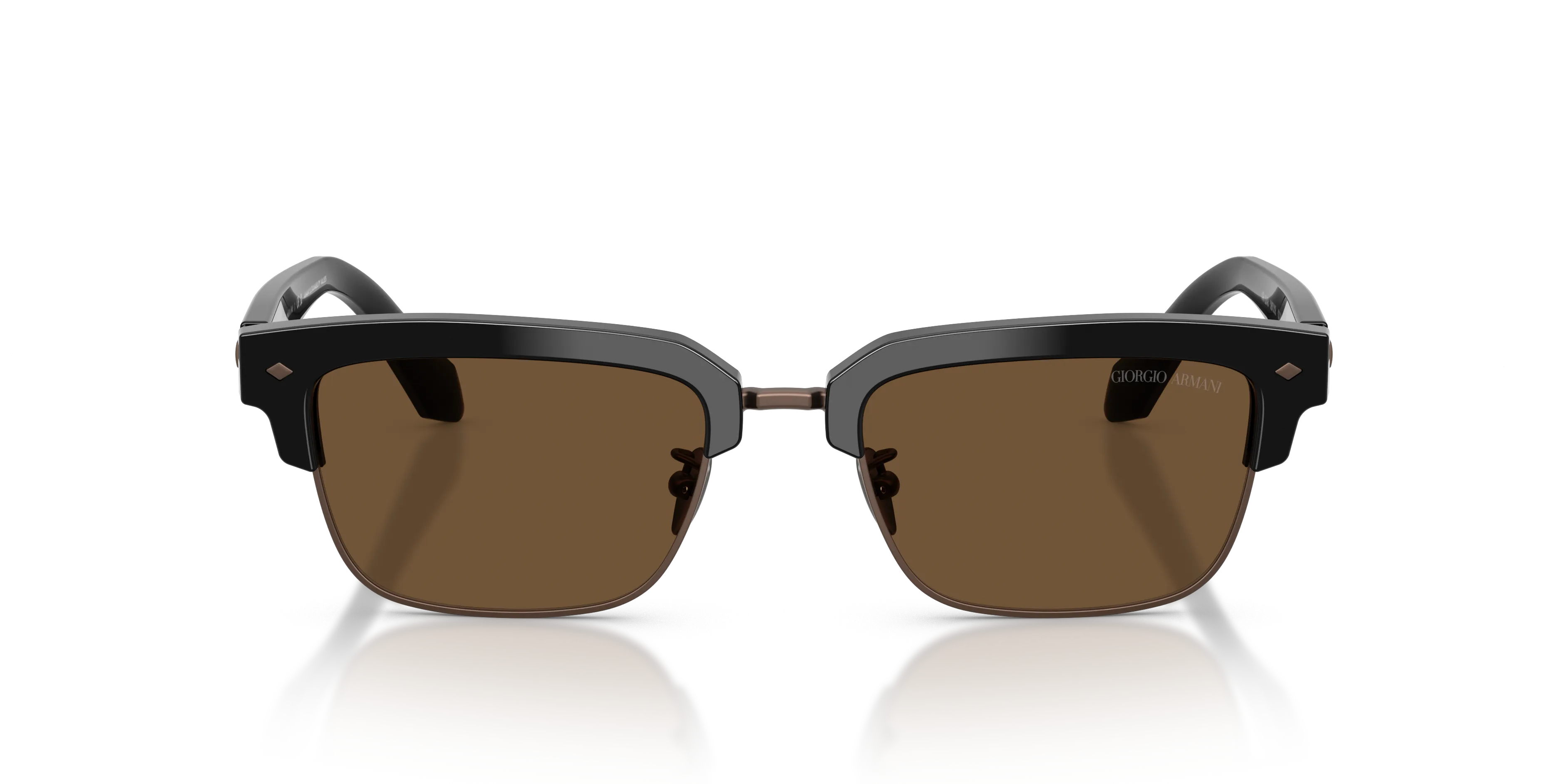 Giorgio Armani AR8243 587553 Occhiali da sole Acetato Nero Marrone Squadrata Normale - immagine 3