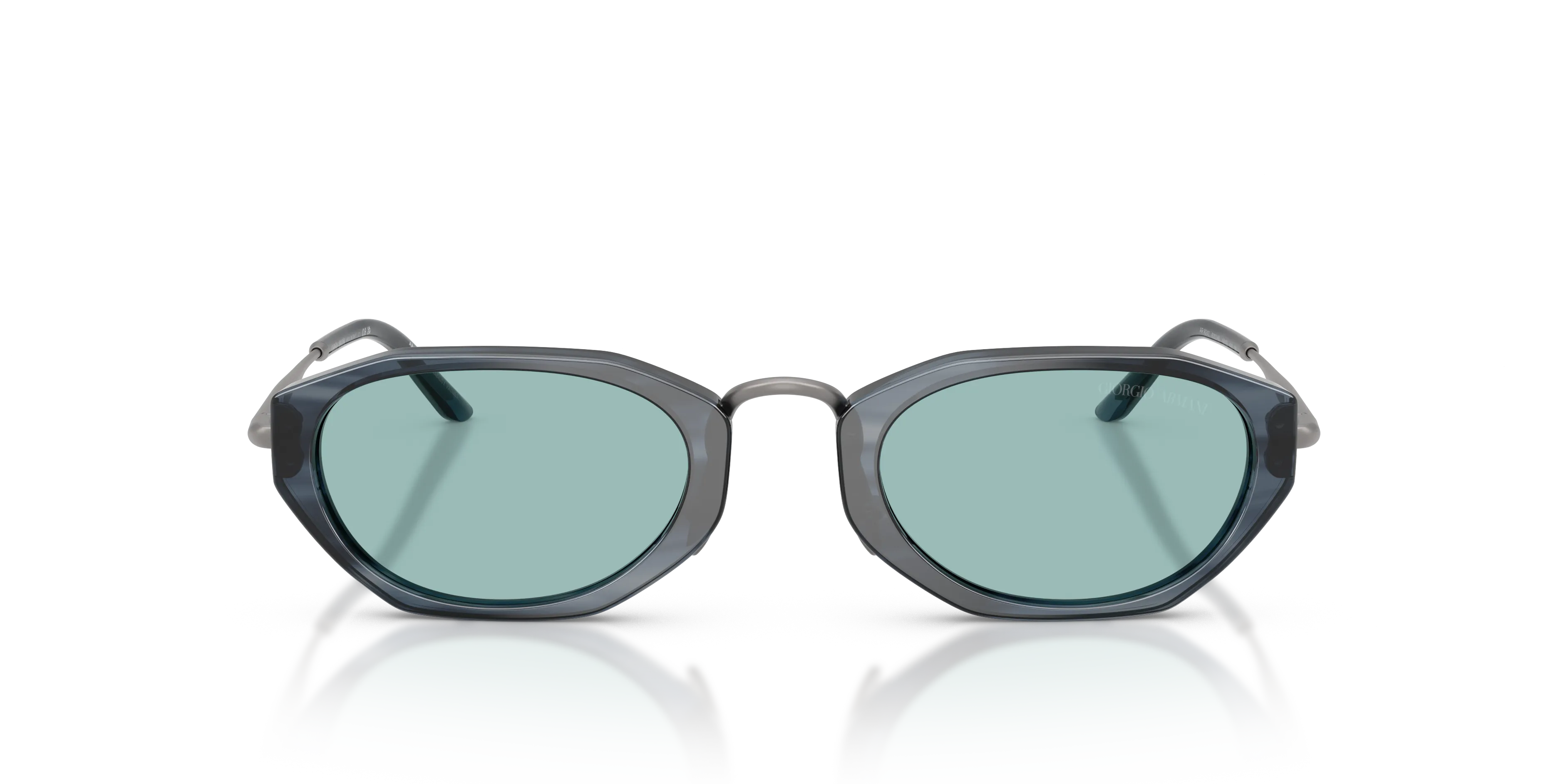 Giorgio Armani AR8242 630380 Occhiali da sole Acetato Grigio Blu Geometrica Normale - immagine 3