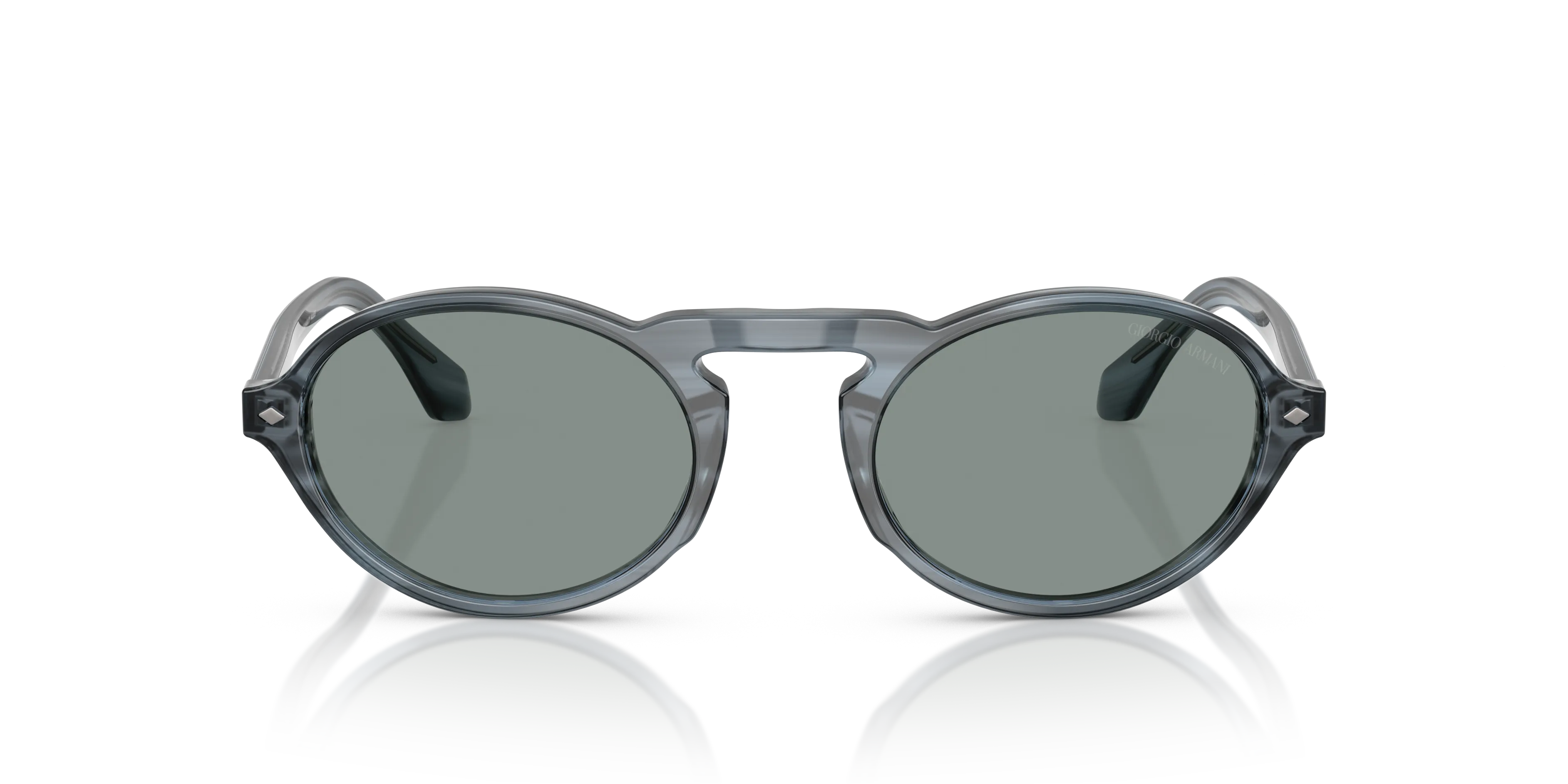 Giorgio Armani AR8219U 634356 Occhiali da sole Acetato Blu Blu Rotonda Normale - immagine 3