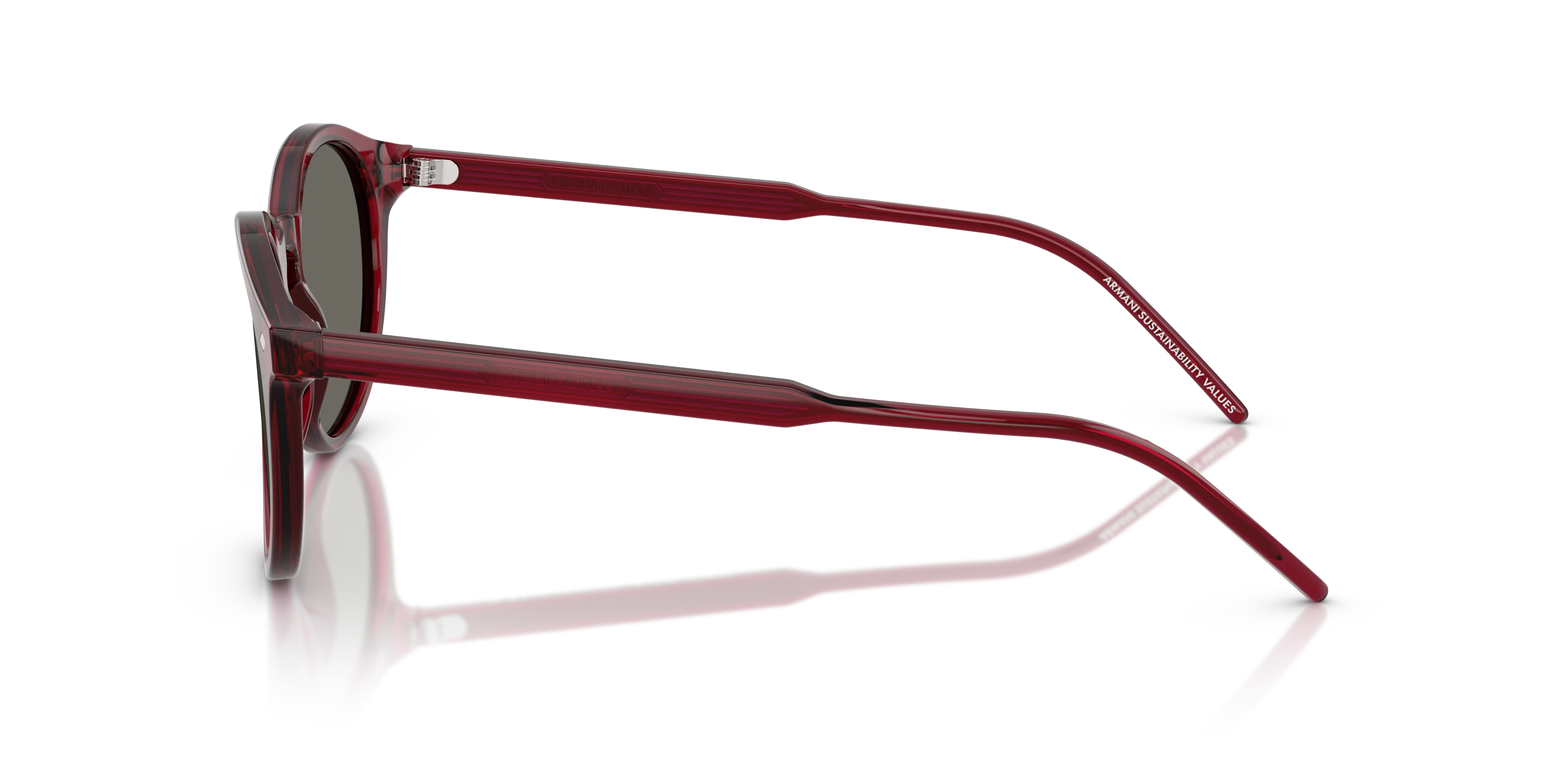 Giorgio Armani AR8211 6344R5 Occhiali da sole Acetato Rosso Grigio Pantos Normale - immagine 4