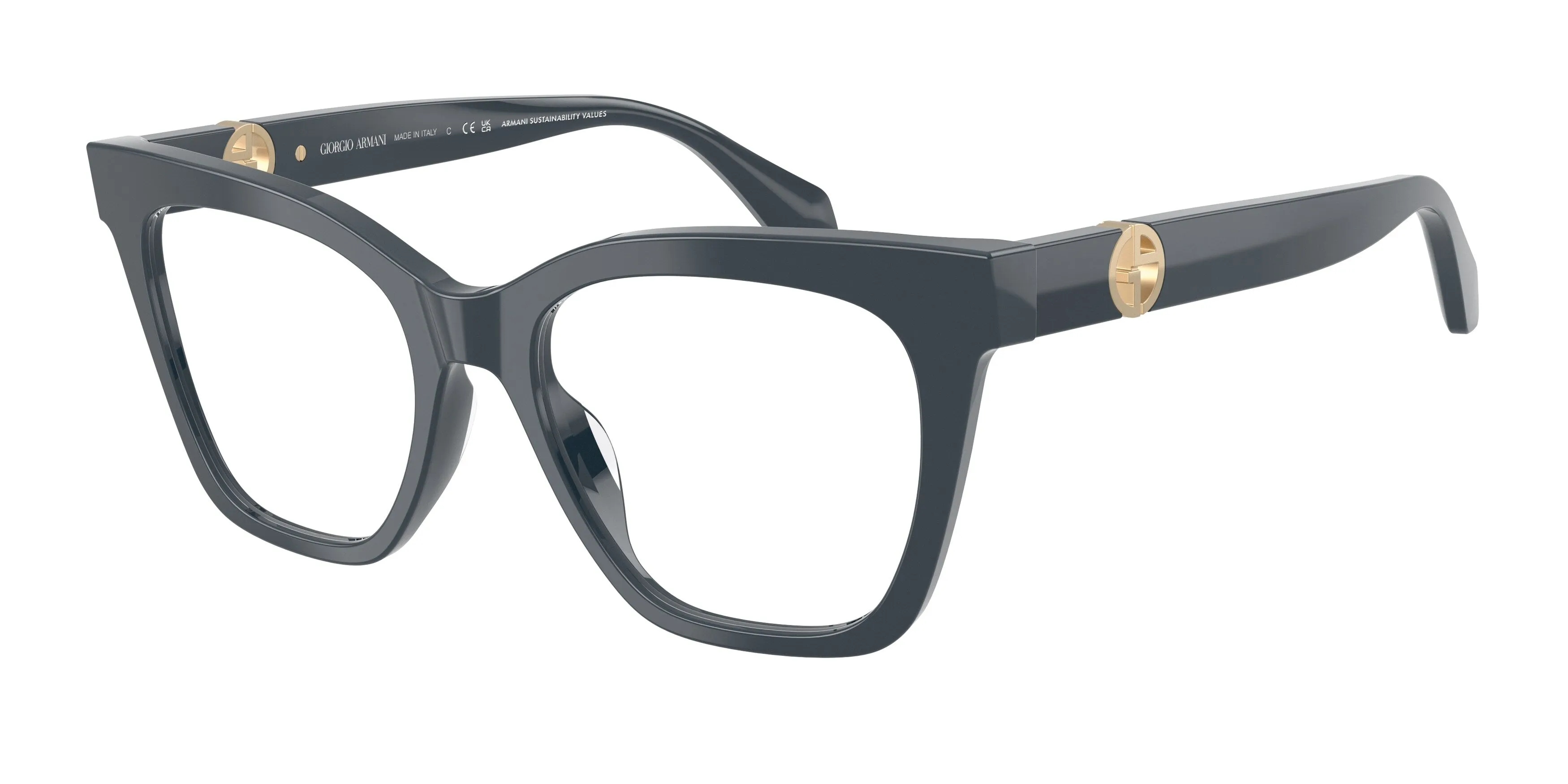 Giorgio Armani AR7286U 6309 Montature da vista Acetato Blu Cat Eye Normale - immagine 1