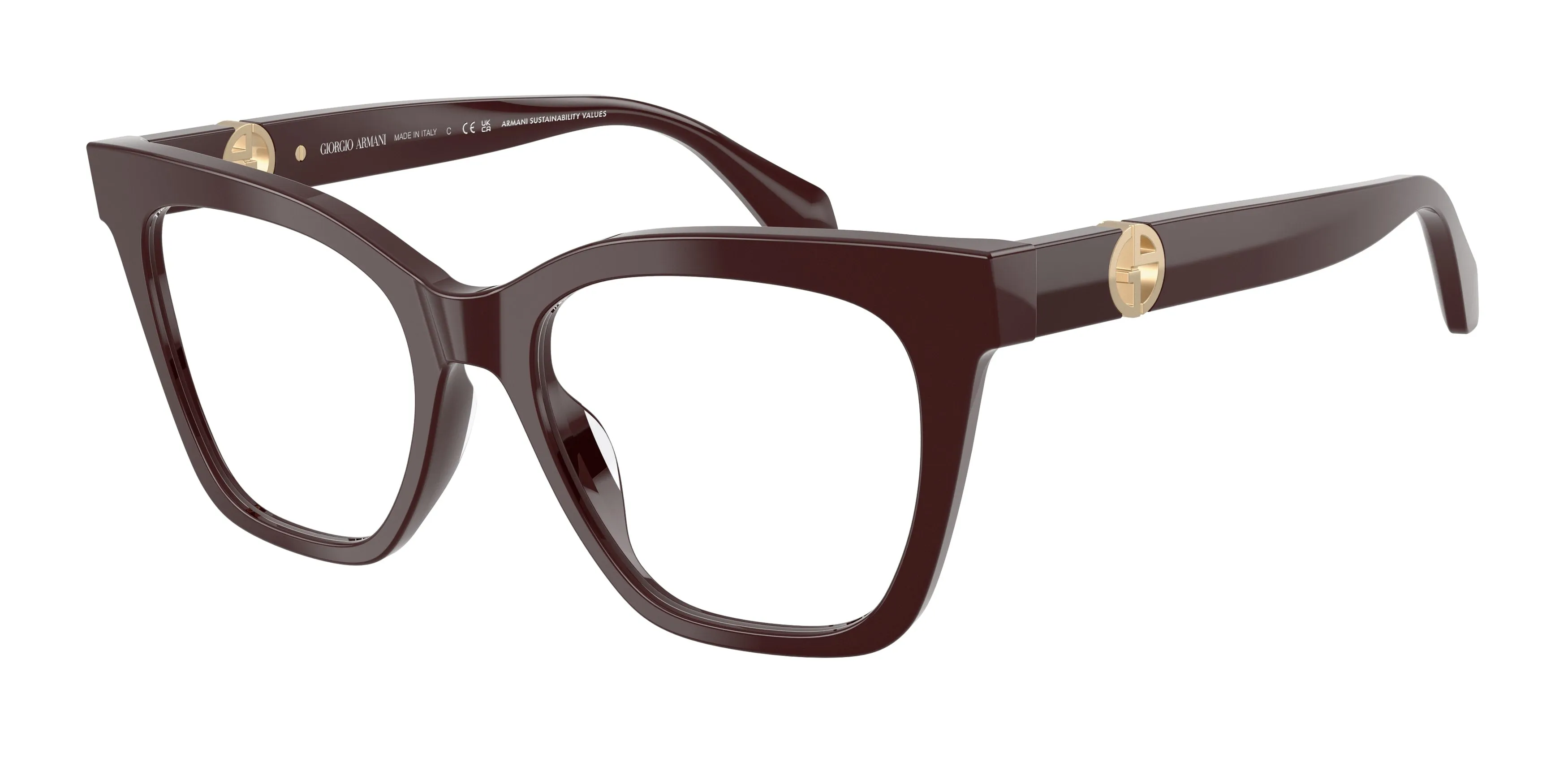 Giorgio Armani AR7286U 6308 Montature da vista Acetato Viola Cat Eye Normale - immagine 1