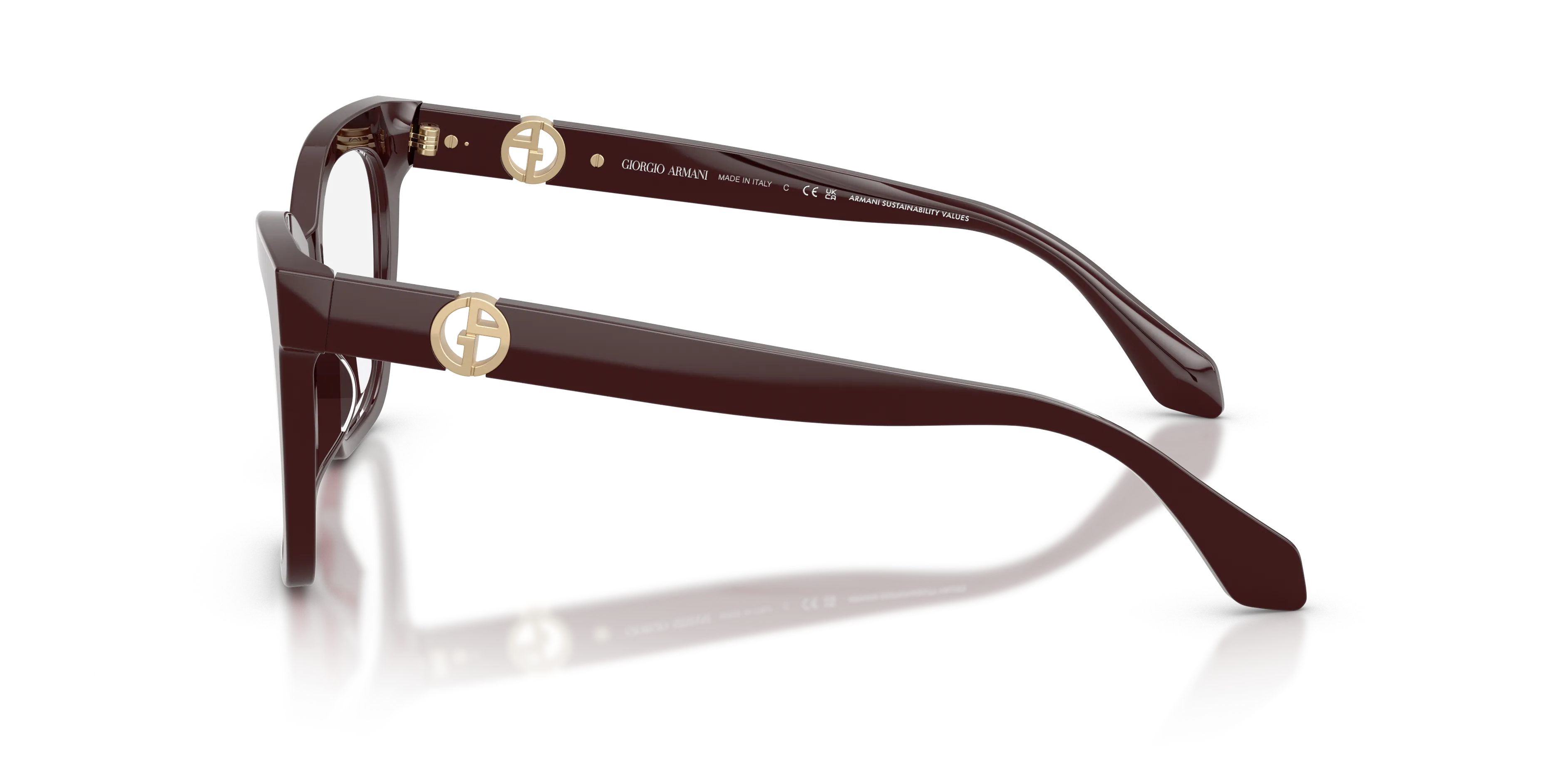 Giorgio Armani AR7286U 6308 Montature da vista Acetato Viola Cat Eye Normale - immagine 4
