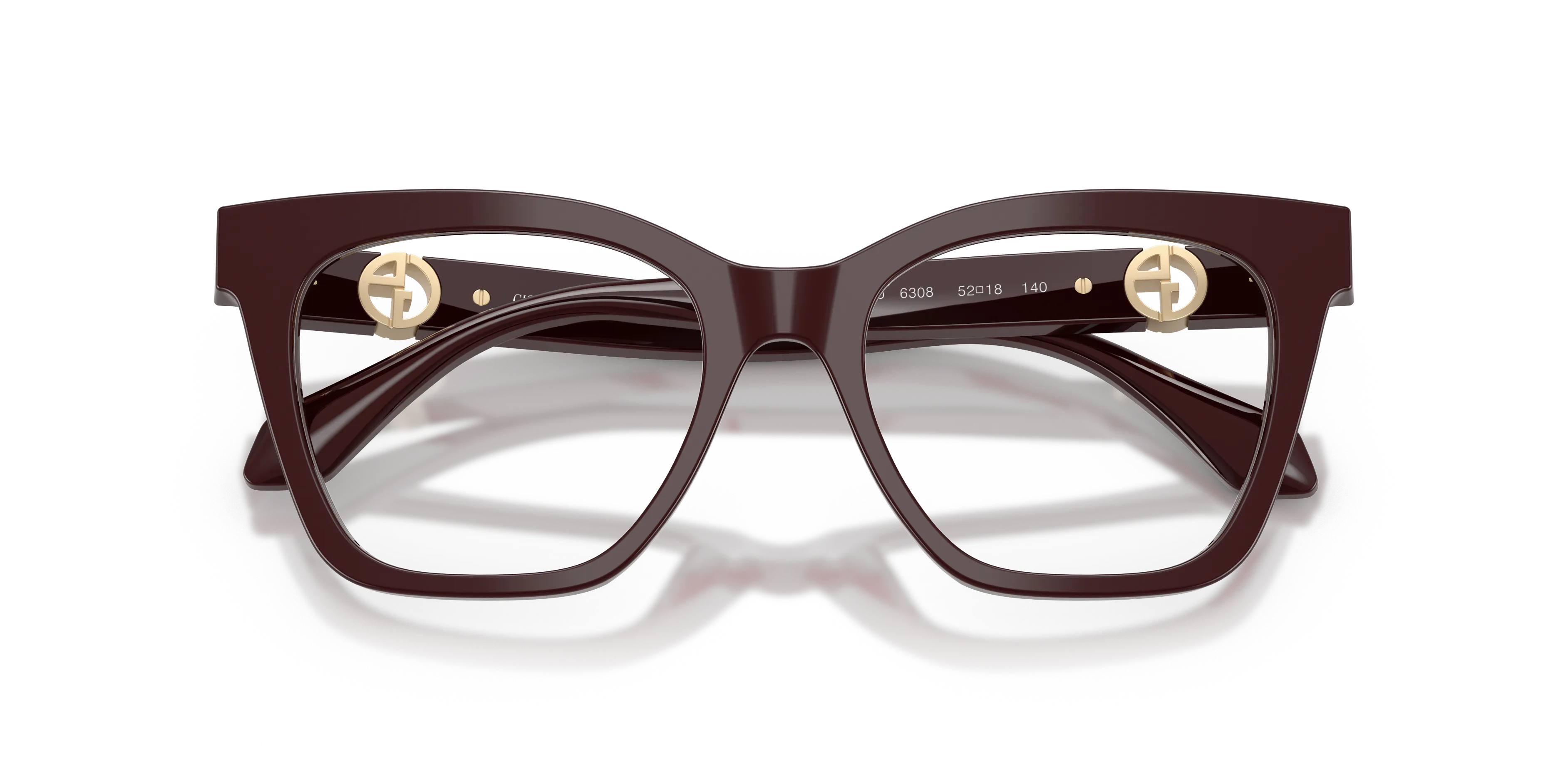 Giorgio Armani AR7286U 6308 Montature da vista Acetato Viola Cat Eye Normale - immagine 2