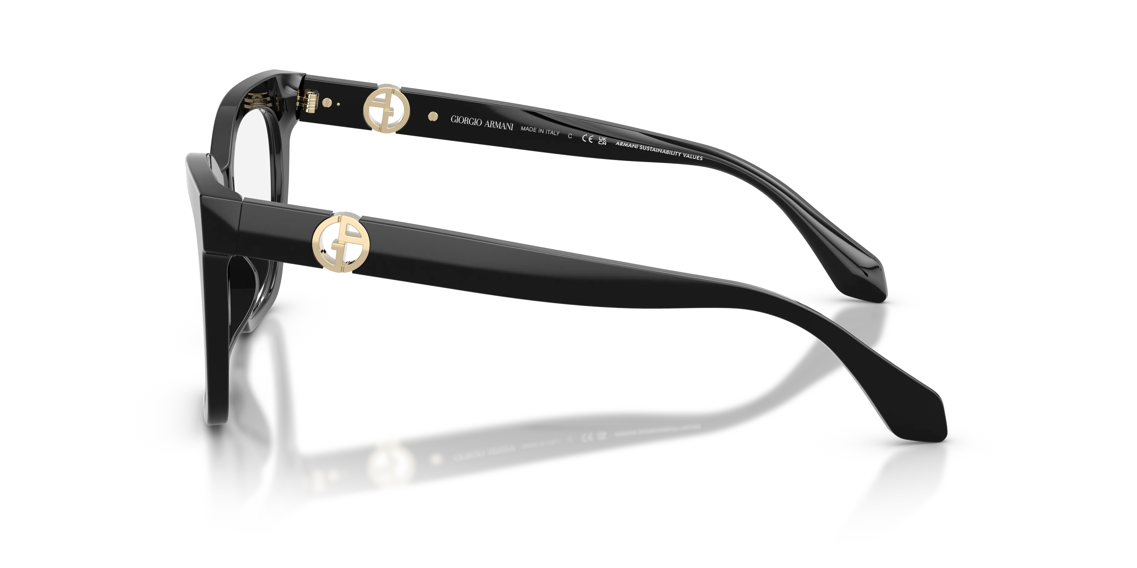 Giorgio Armani AR7286U 5875 Montature da vista Acetato Nero Cat Eye Normale - immagine 4