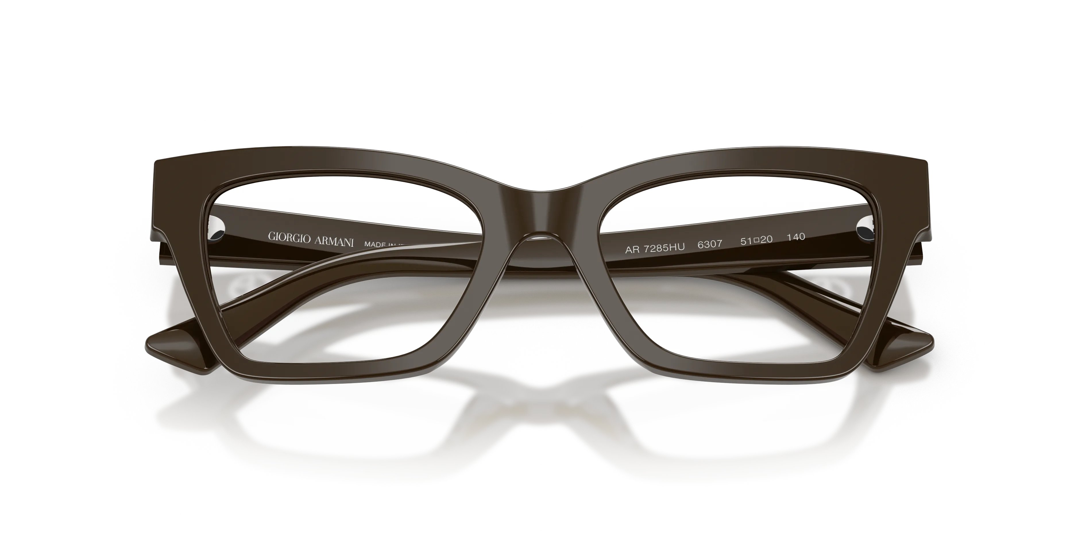 Giorgio Armani AR7285HU 6307 Montature da vista Acetato Marrone Cat Eye Normale - immagine 2