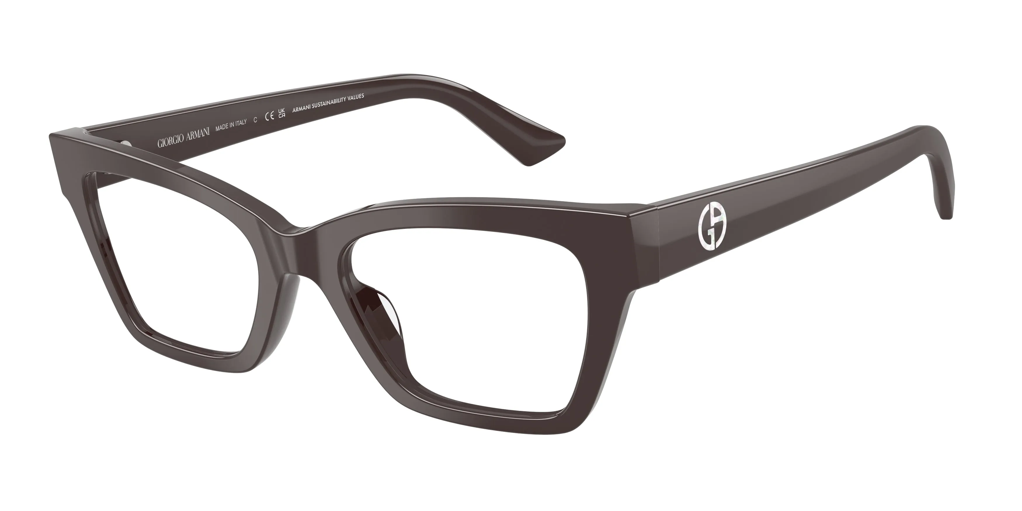 Giorgio Armani AR7285HU 6306 Montature da vista Acetato Viola Cat Eye Normale - immagine 1