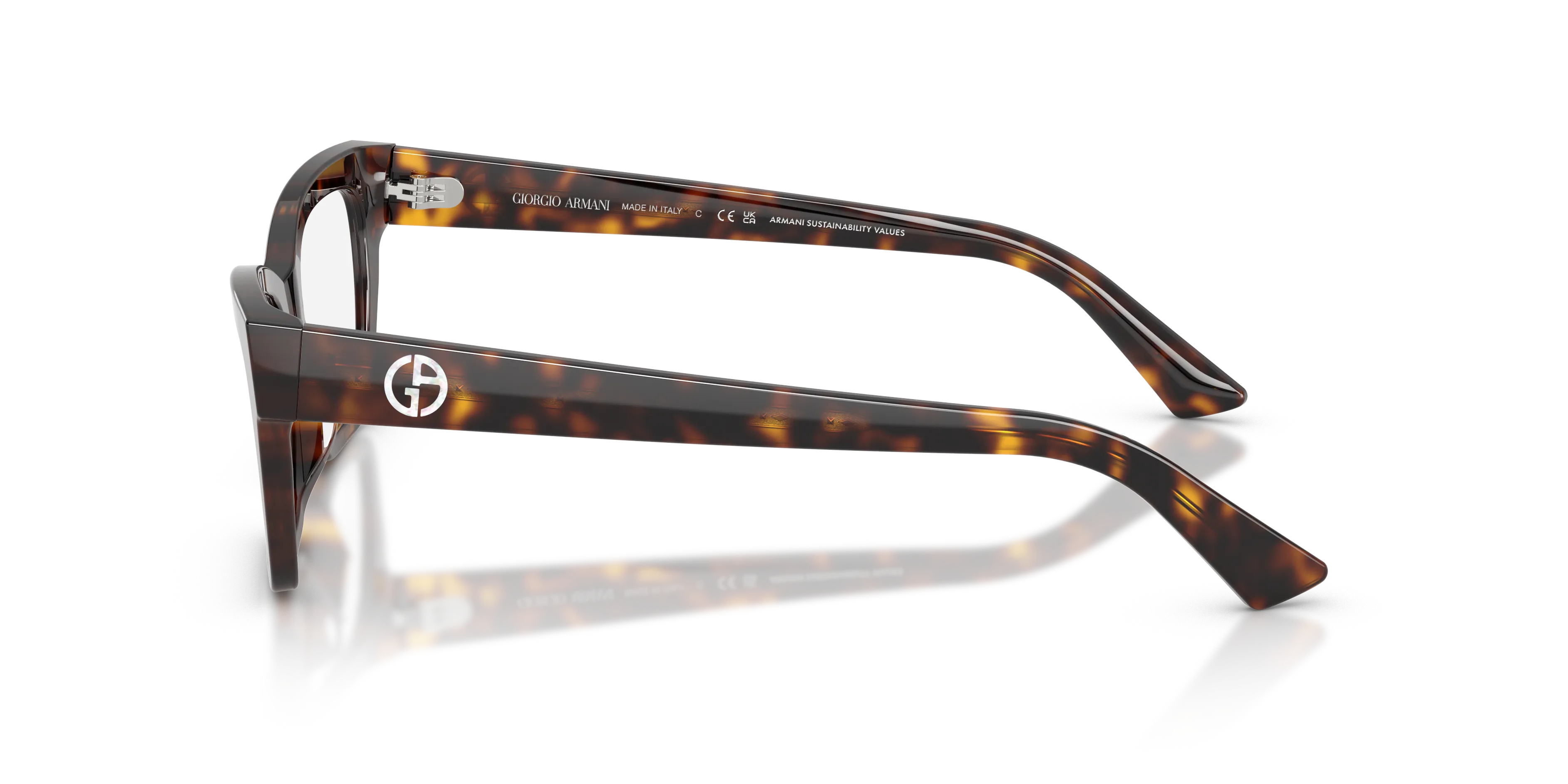 Giorgio Armani AR7285HU 5879 Montature da vista Acetato Tartaruga Cat Eye Normale - immagine 4