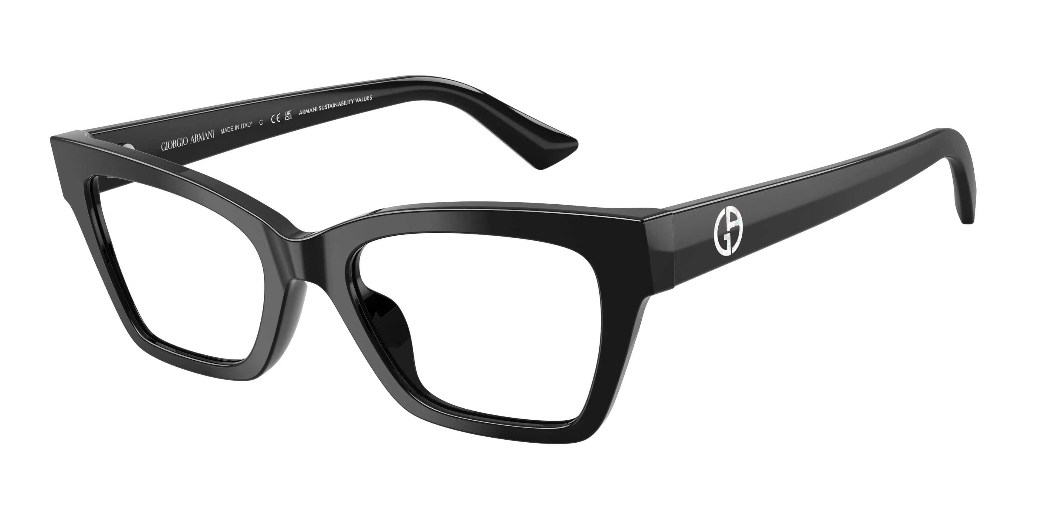 Giorgio Armani AR7285HU 5875 Montature da vista Acetato Nero Cat Eye Normale - immagine 1