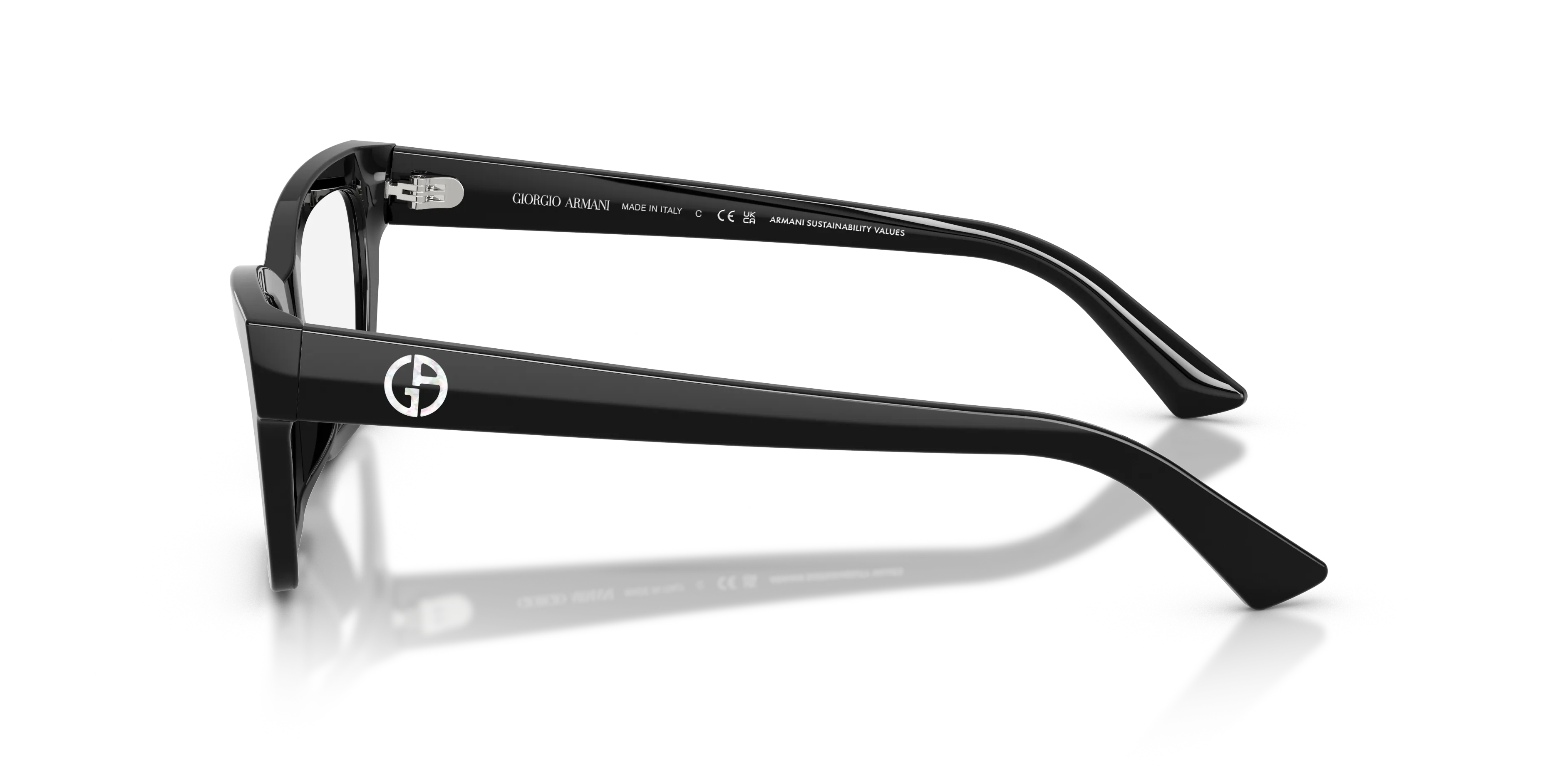 Giorgio Armani AR7285HU 5875 Montature da vista Acetato Nero Cat Eye Normale - immagine 4