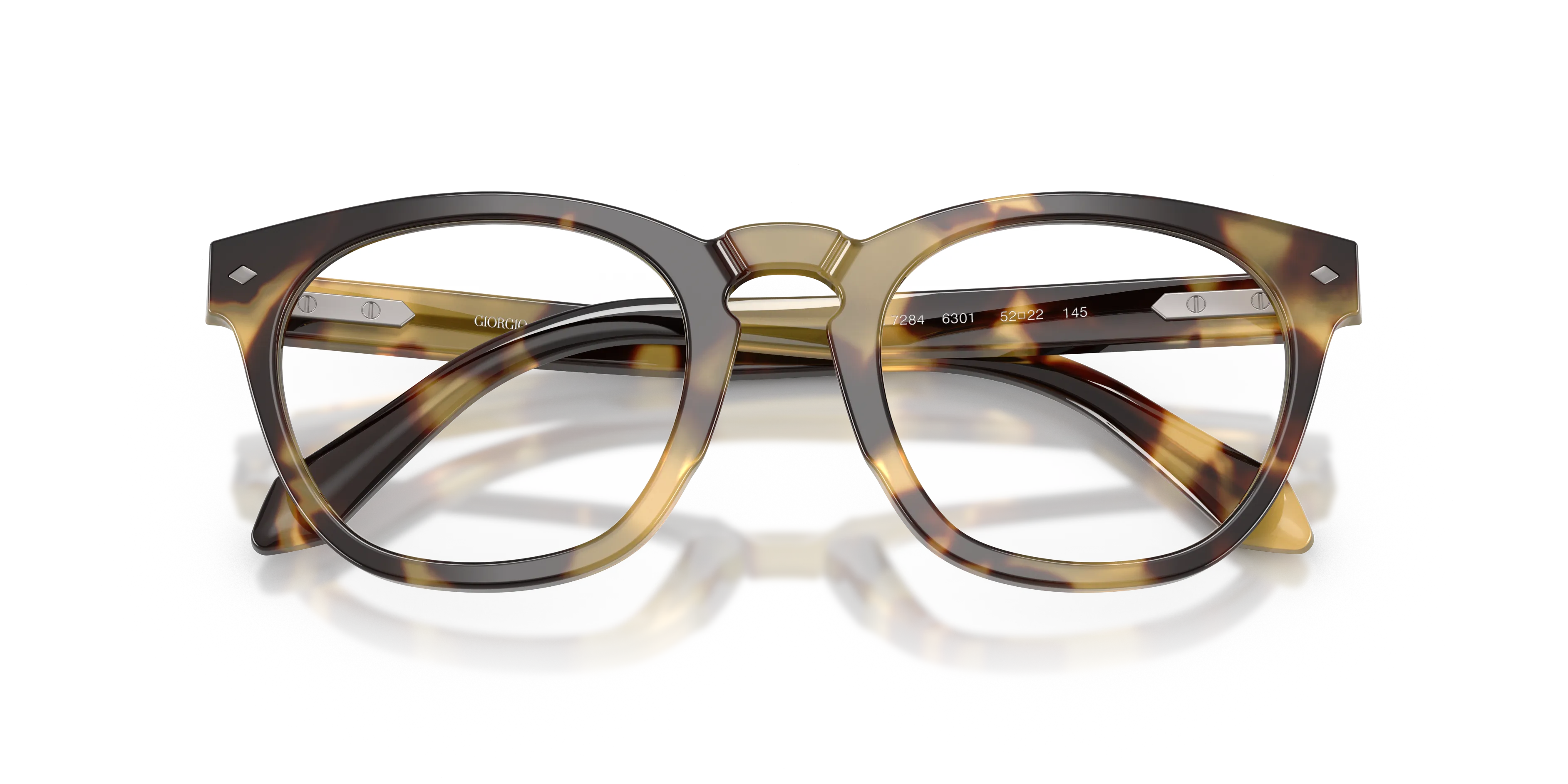 Giorgio Armani AR7284 6301 Montature da vista Acetato Tartaruga Rotonda Normale - immagine 2