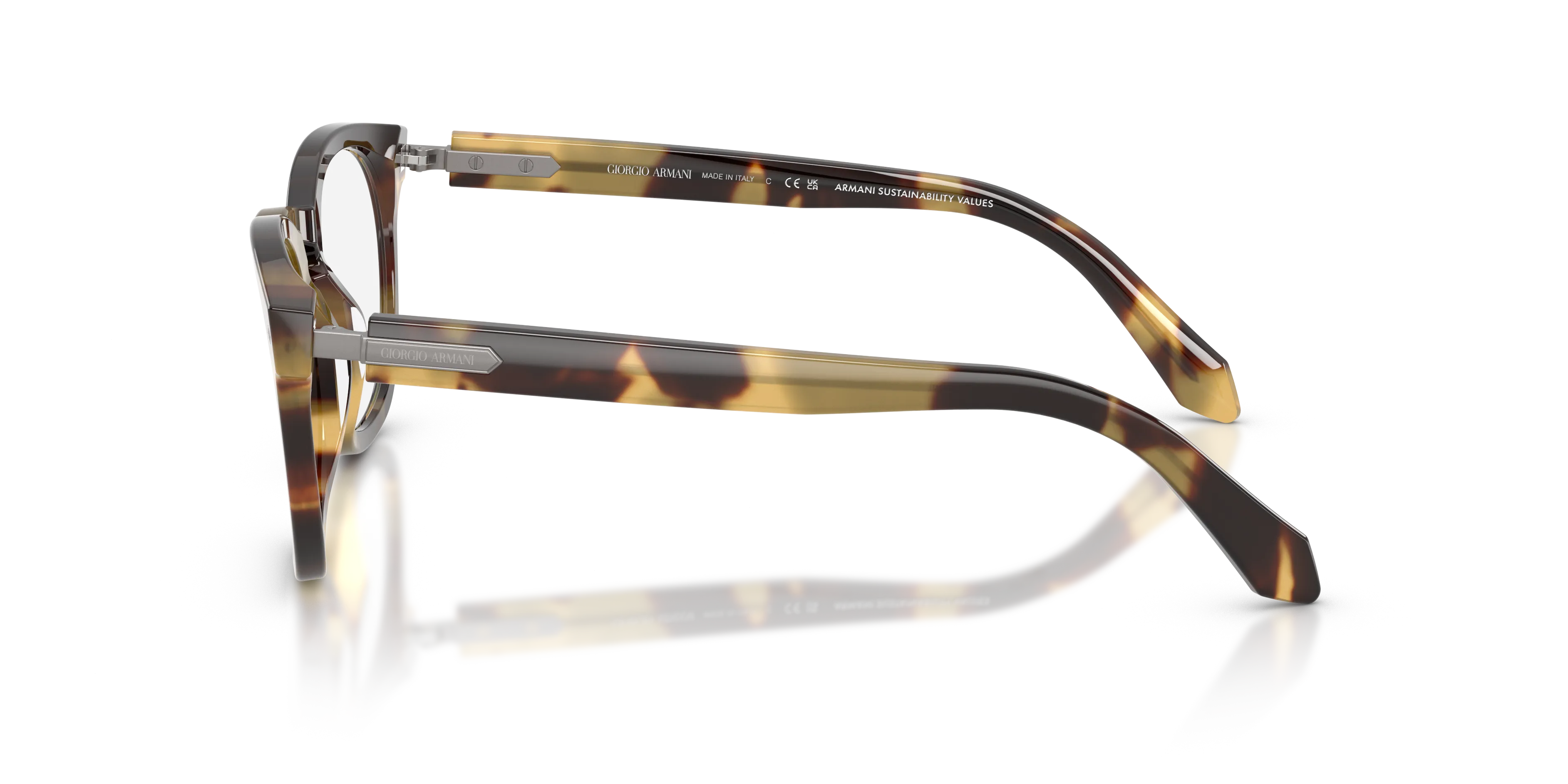 Giorgio Armani AR7284 6301 Montature da vista Acetato Tartaruga Rotonda Normale - immagine 4