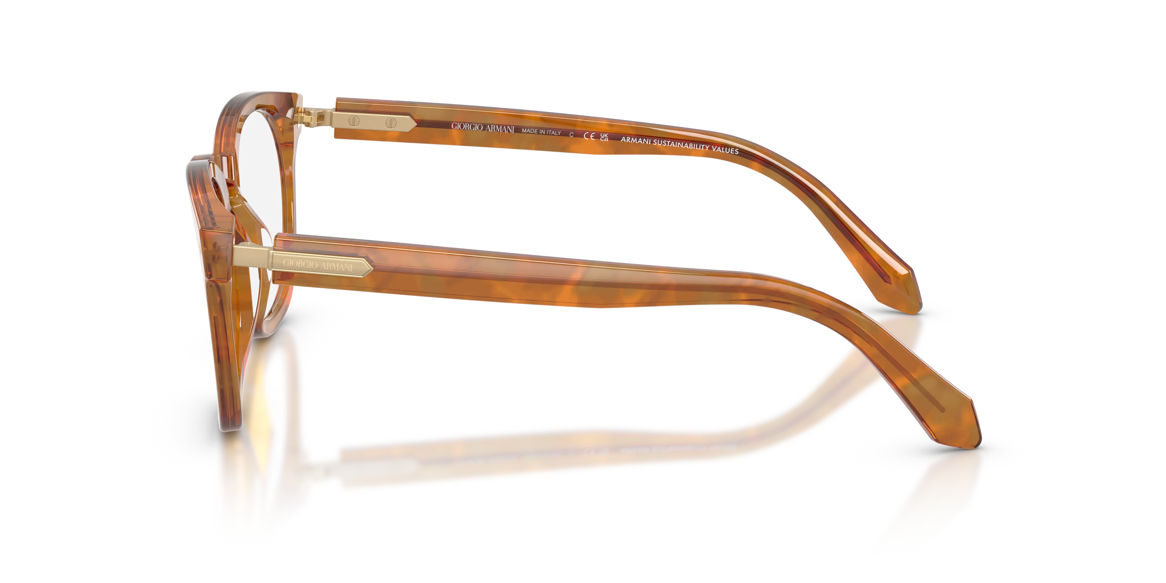 Giorgio Armani AR7284 6300 Montature da vista Acetato Tartaruga Rotonda Normale - immagine 4