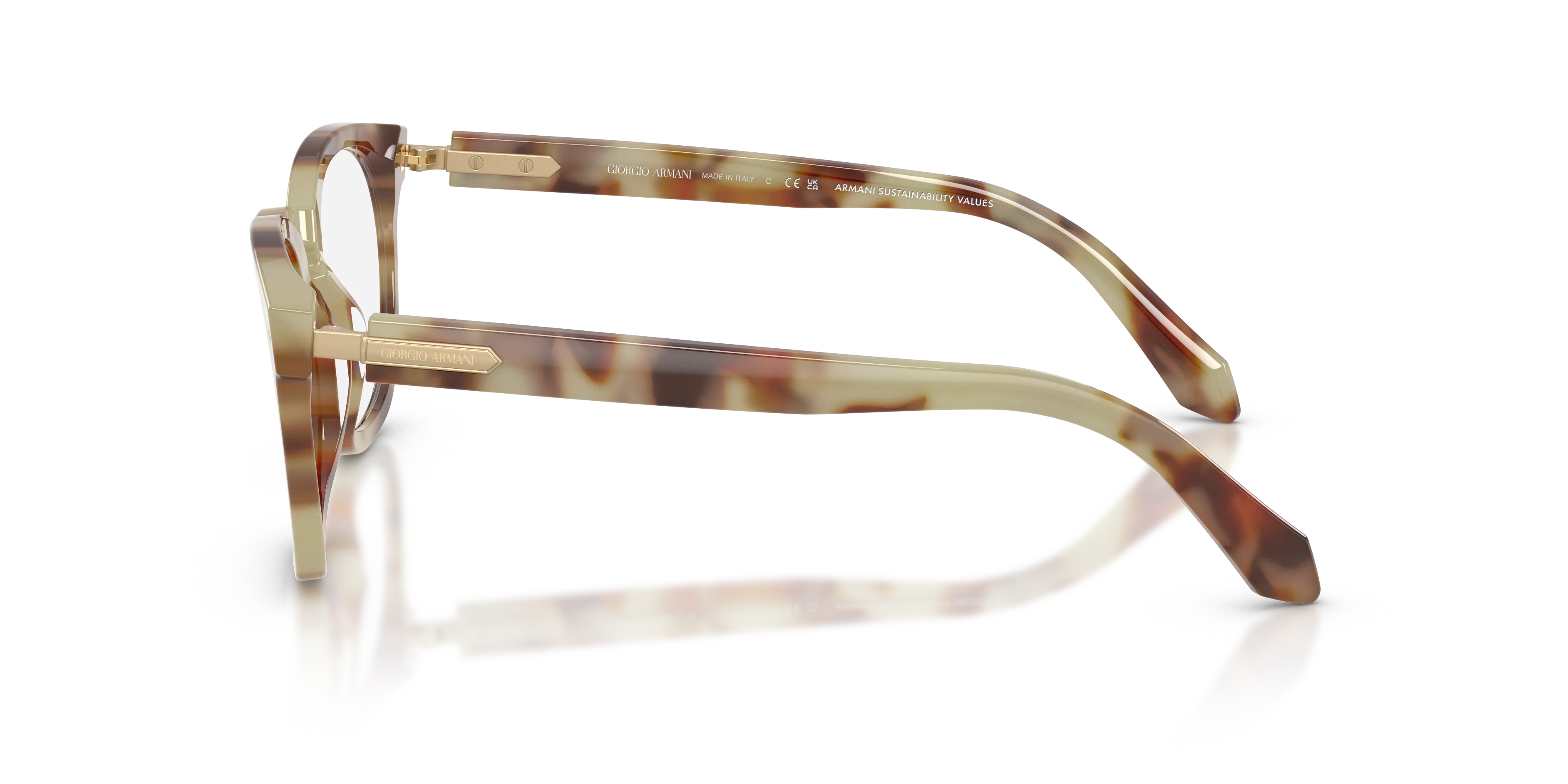 Giorgio Armani AR7284 6299 Montature da vista Acetato Tartaruga Rotonda Normale - immagine 4