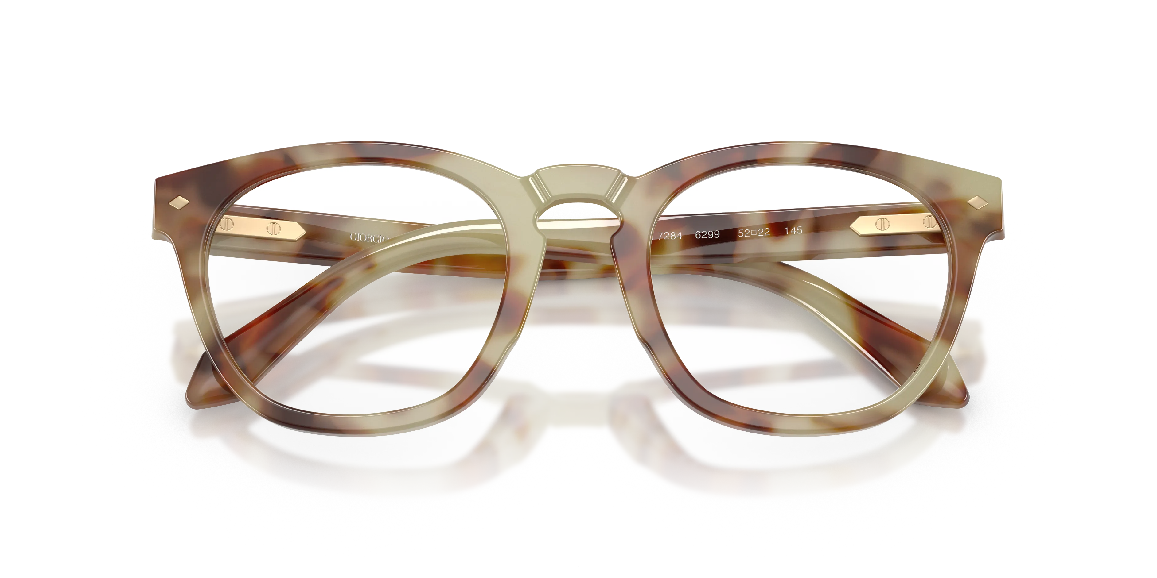 Giorgio Armani AR7284 6299 Montature da vista Acetato Tartaruga Rotonda Normale - immagine 2