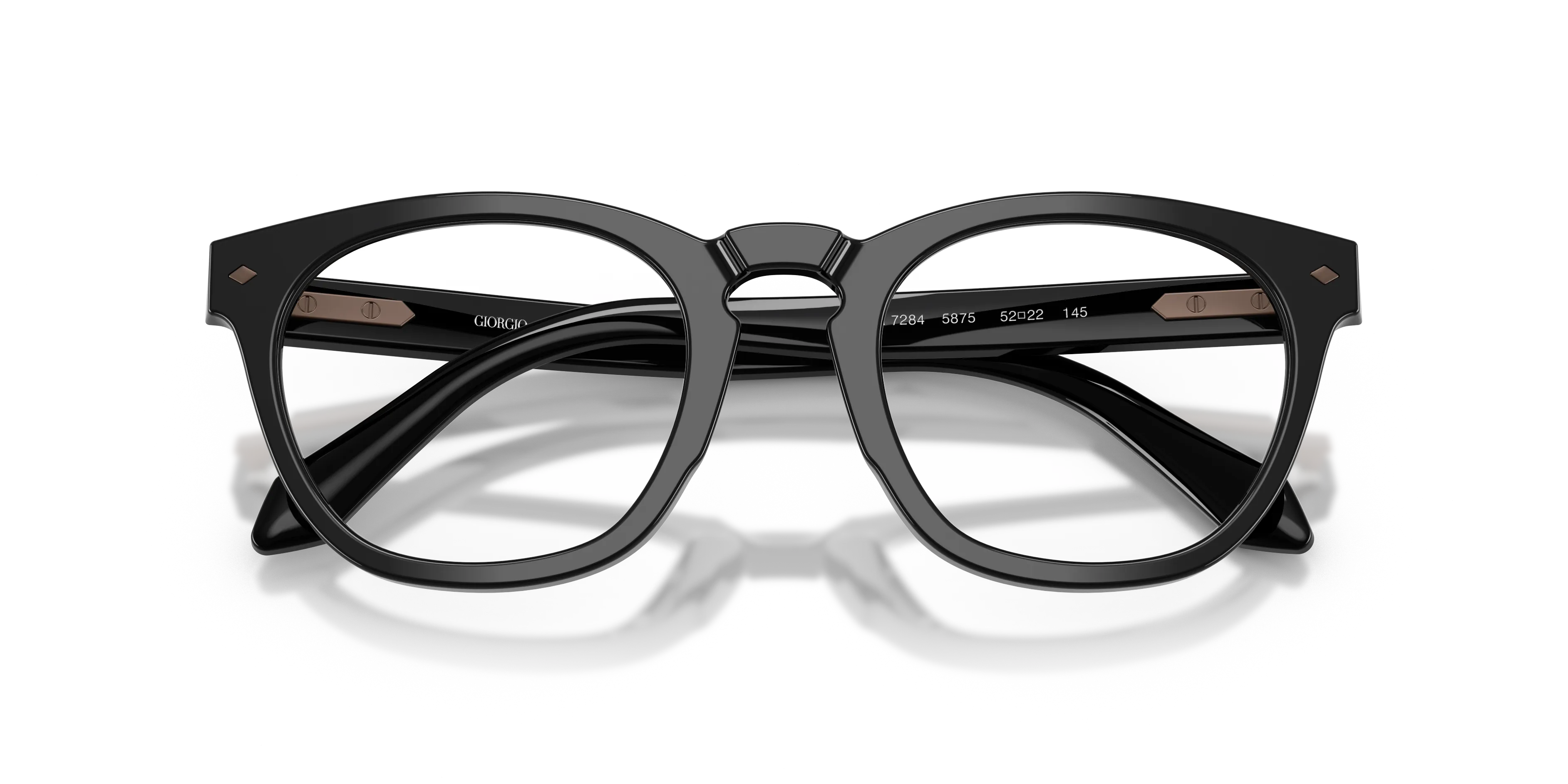 Giorgio Armani AR7284 5875 Montature da vista Acetato Nero Rotonda Normale - immagine 2