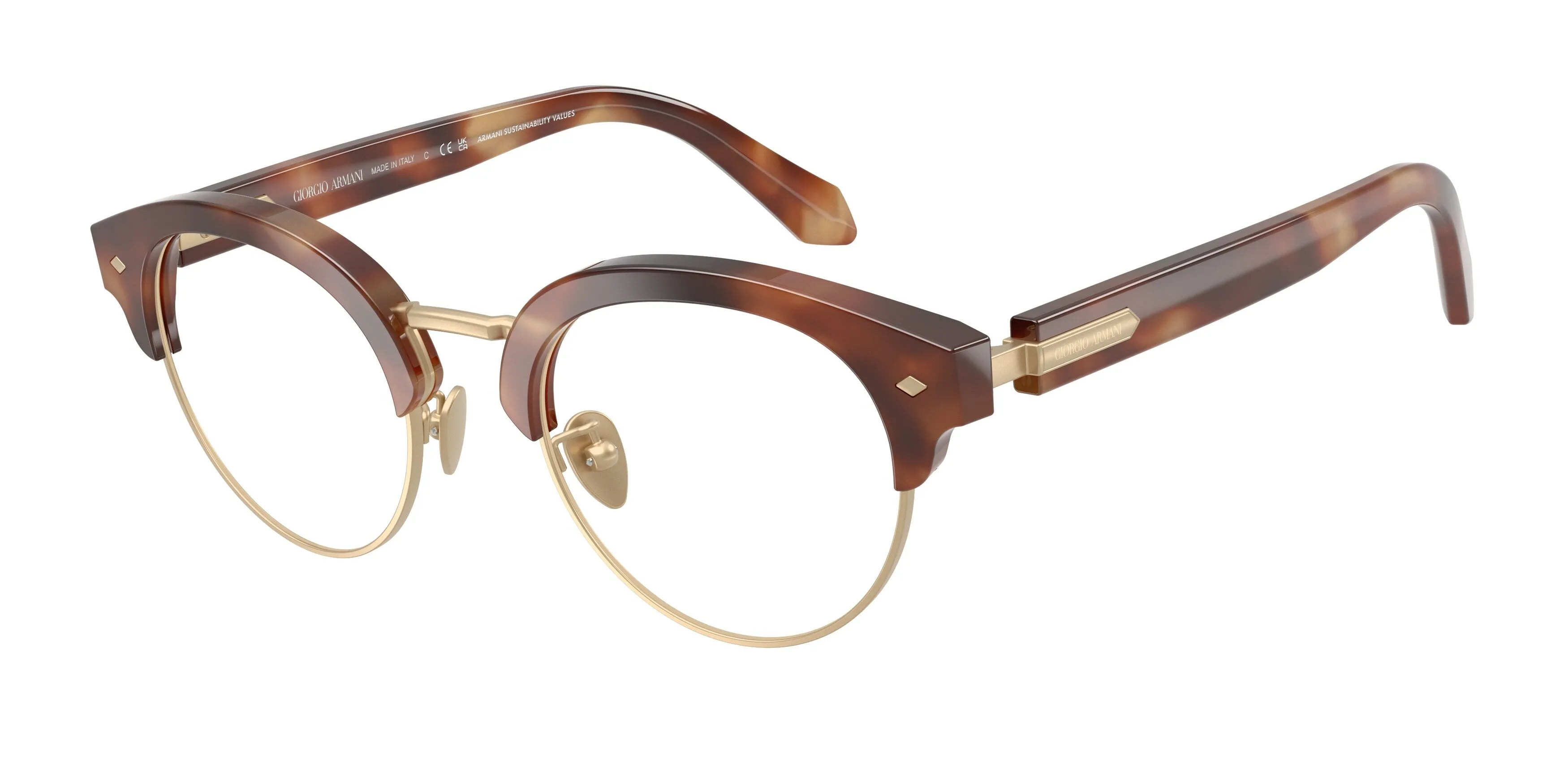 Giorgio Armani AR7283 6302 Montature da vista Acetato Marrone Pantos Normale - immagine 1