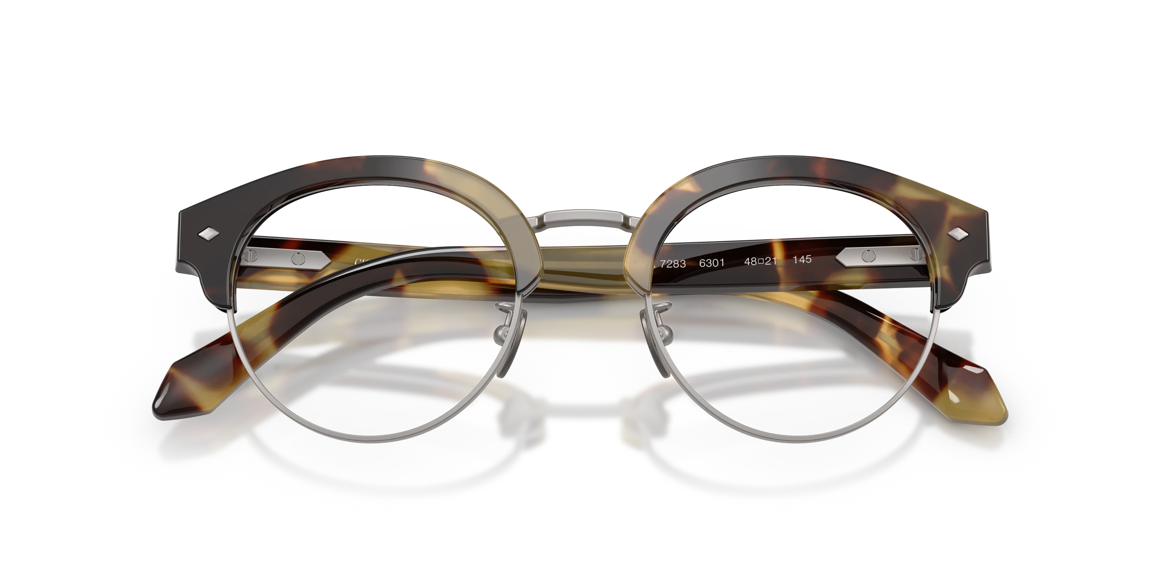 Giorgio Armani AR7283 6301 Montature da vista Acetato Tartaruga Pantos Normale - immagine 2