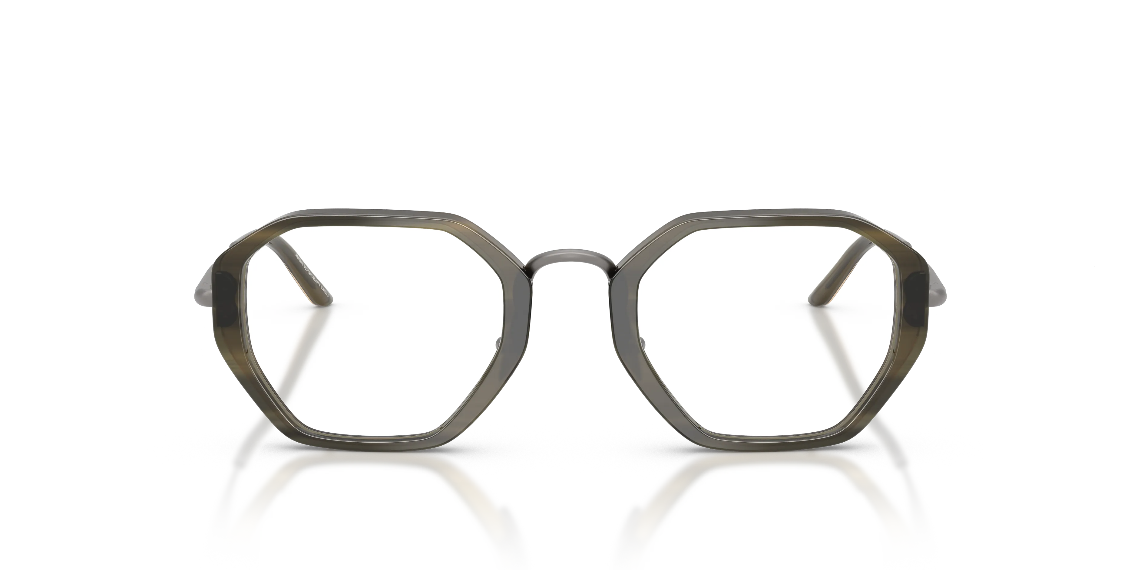 Giorgio Armani AR7282 6304 Montature da vista Acetato Verde Geometrica Normale - immagine 3