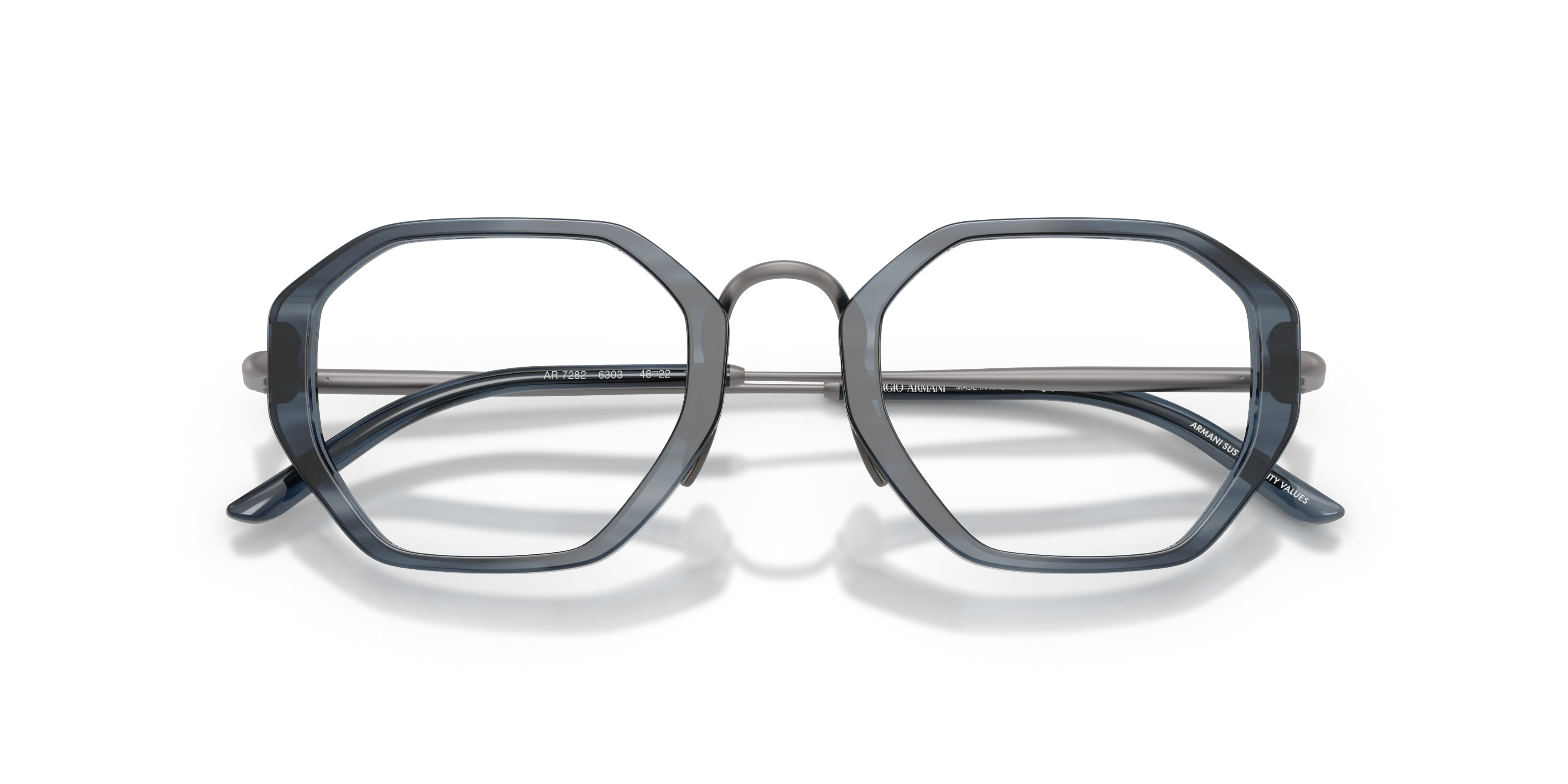 Giorgio Armani AR7282 6303 Montature da vista Acetato Grigio Geometrica Normale - immagine 2
