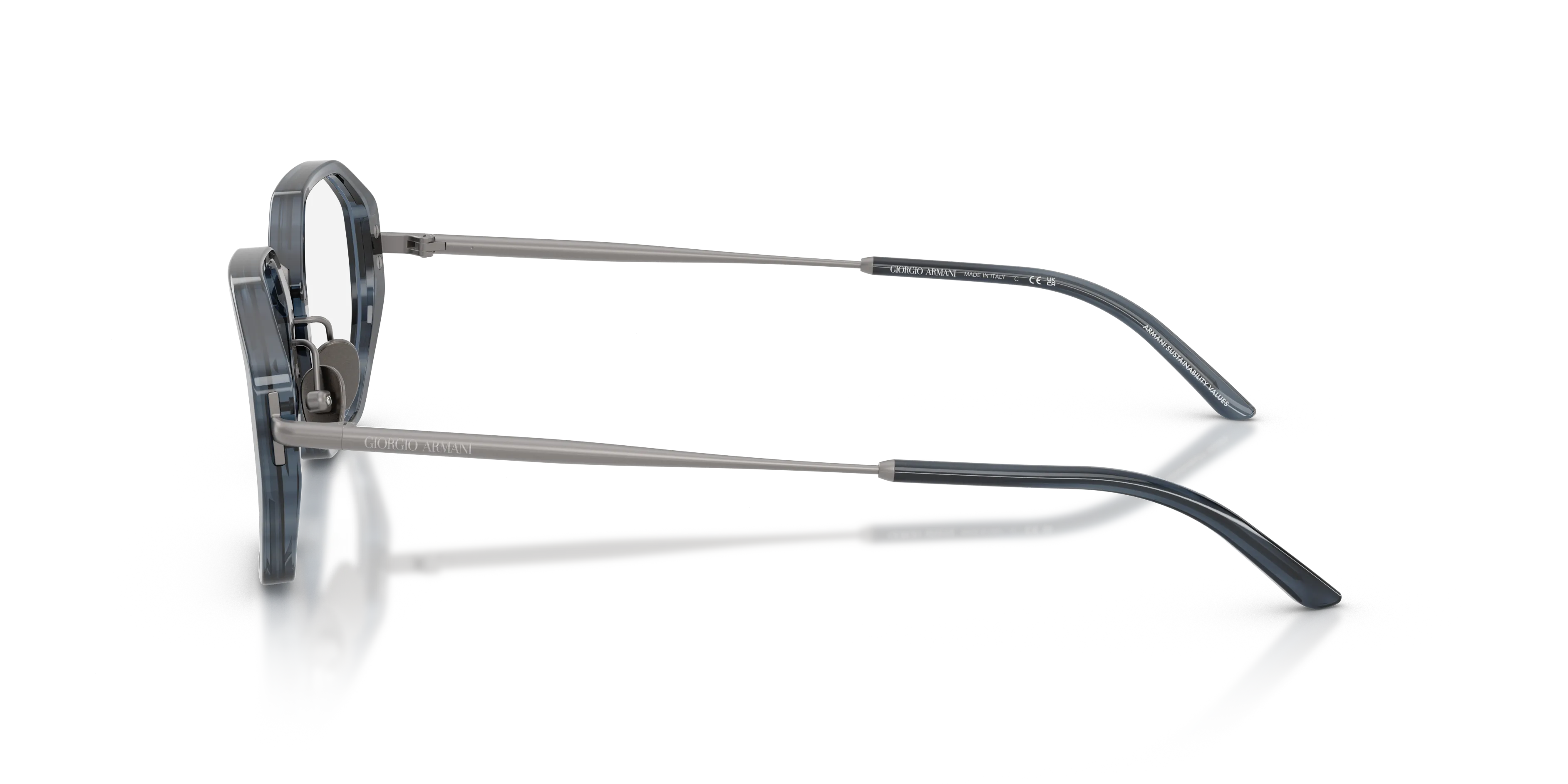 Giorgio Armani AR7282 6303 Montature da vista Acetato Grigio Geometrica Normale - immagine 4