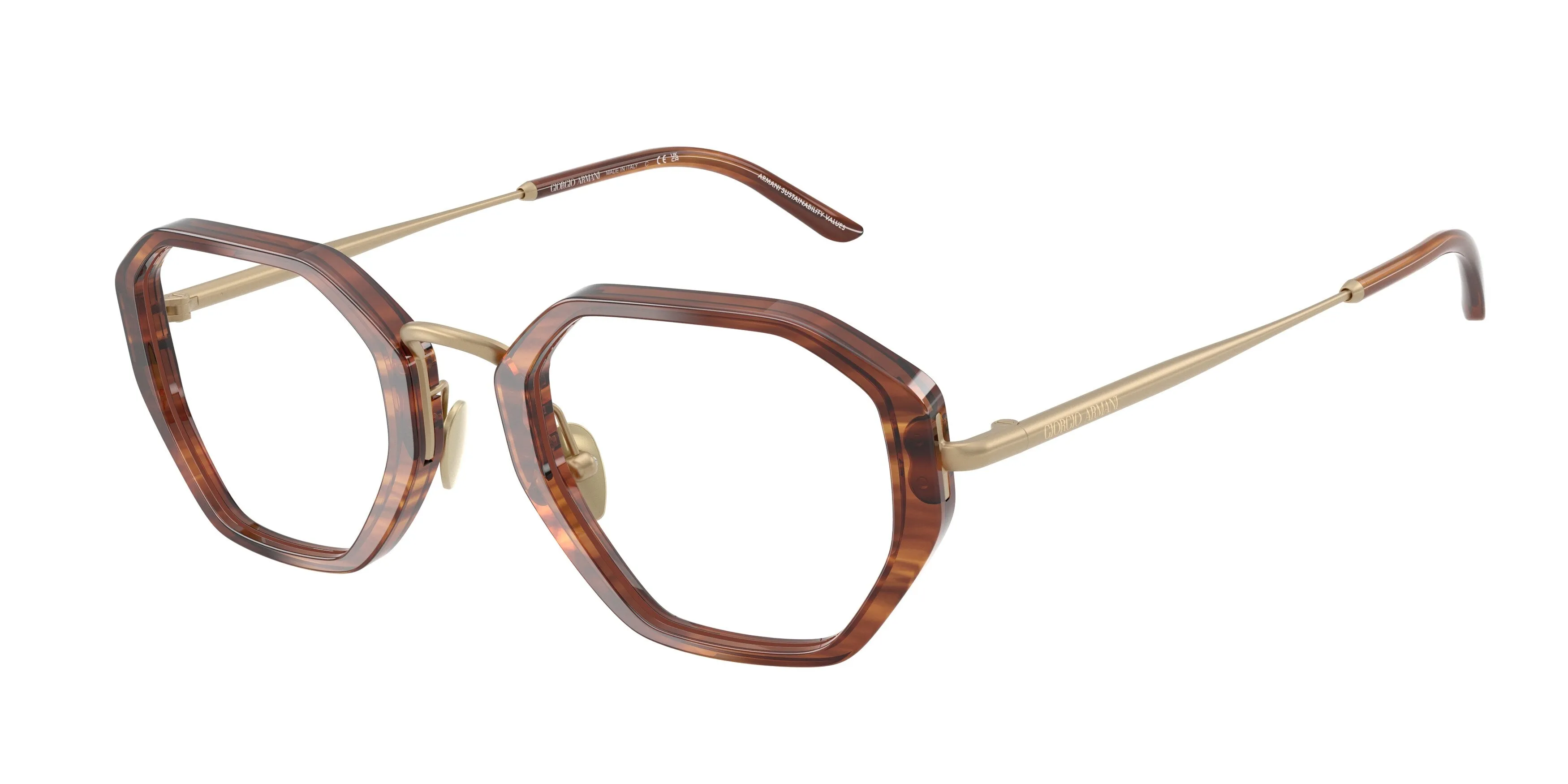 Giorgio Armani AR7282 6162 Montature da vista Acetato Tartaruga Geometrica Normale - immagine 1