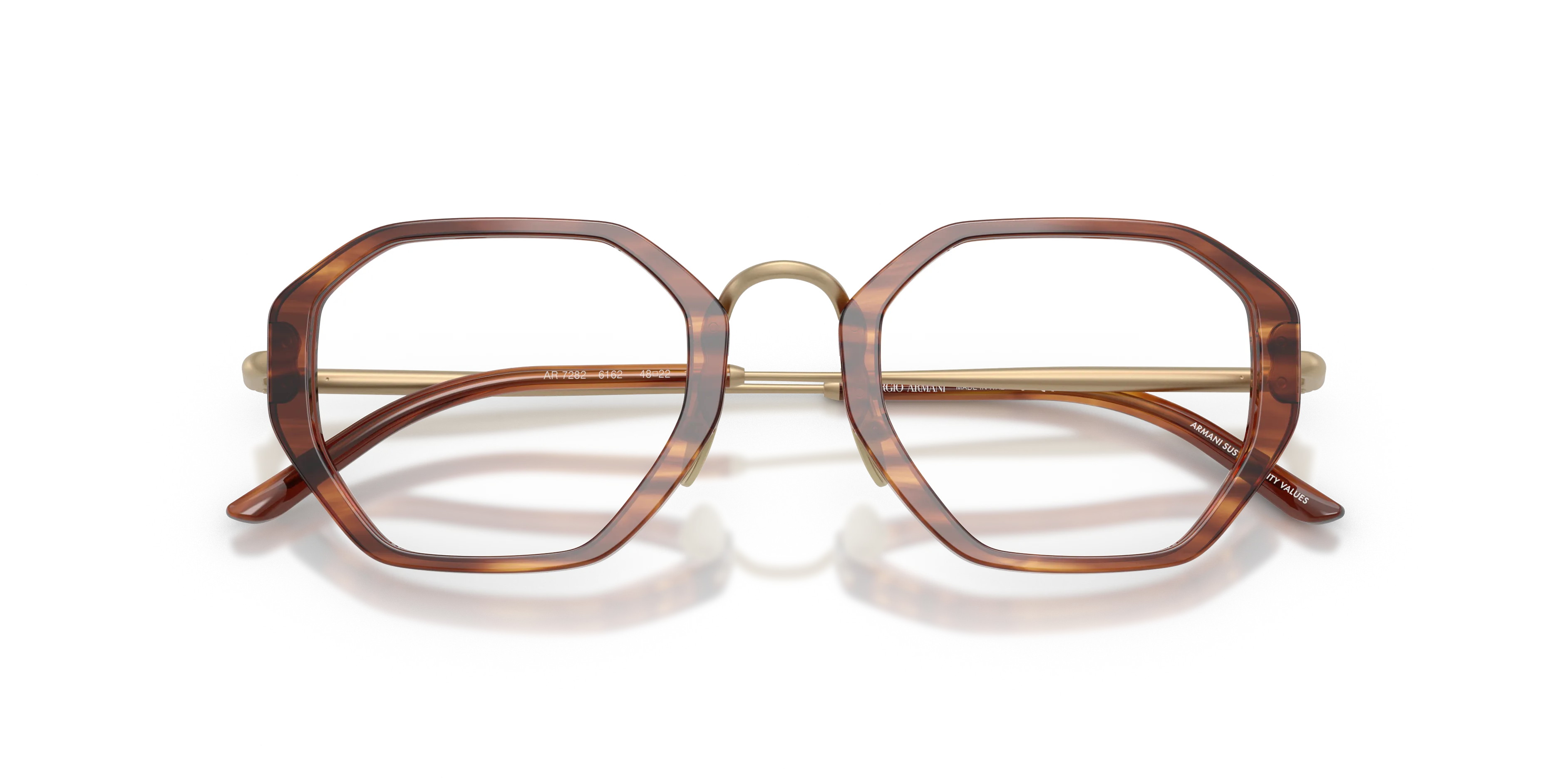 Giorgio Armani AR7282 6162 Montature da vista Acetato Tartaruga Geometrica Normale - immagine 2