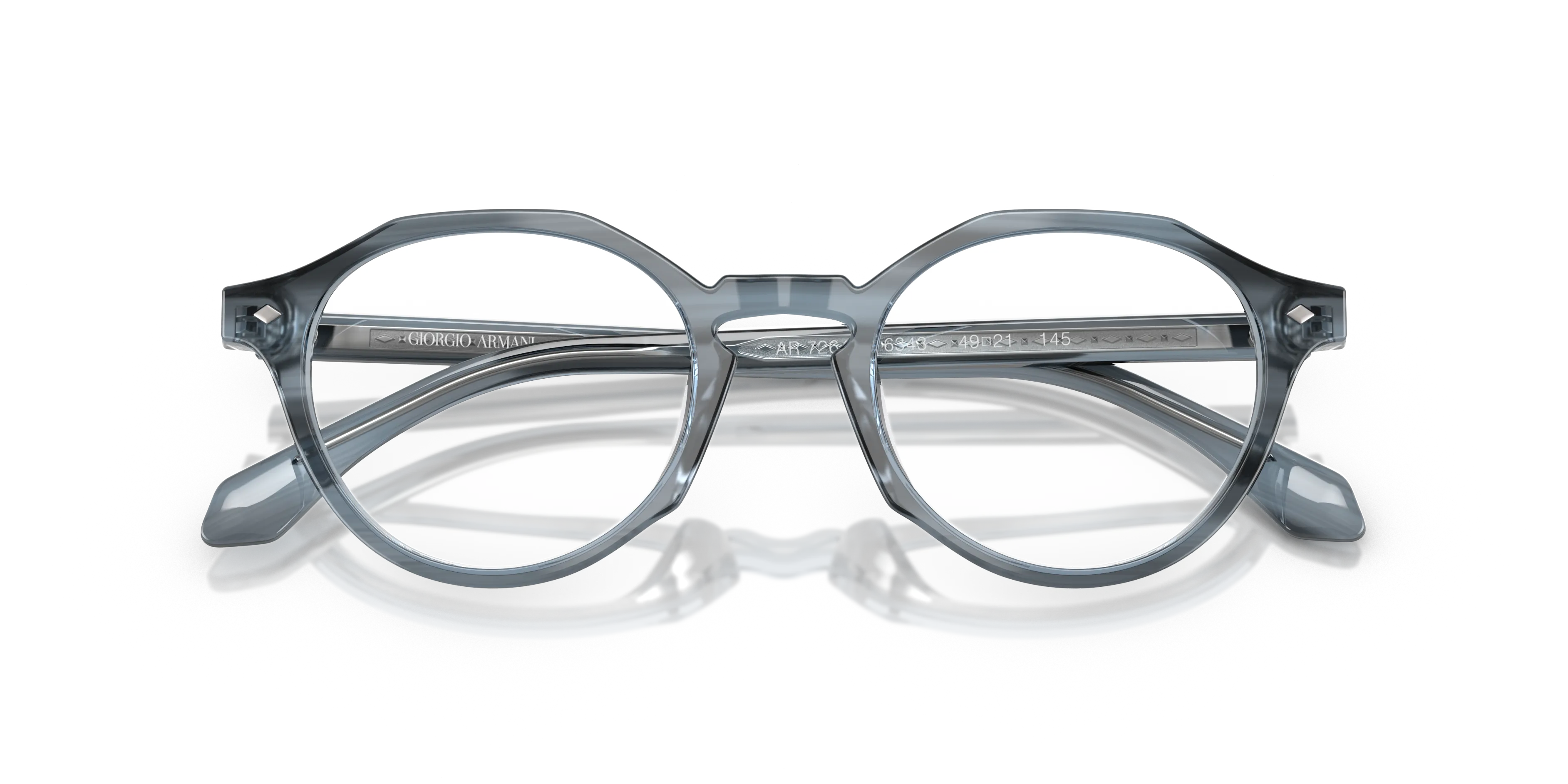Giorgio Armani AR7264U 6343 Montature da vista Acetato Blu Pantos Normale - immagine 2
