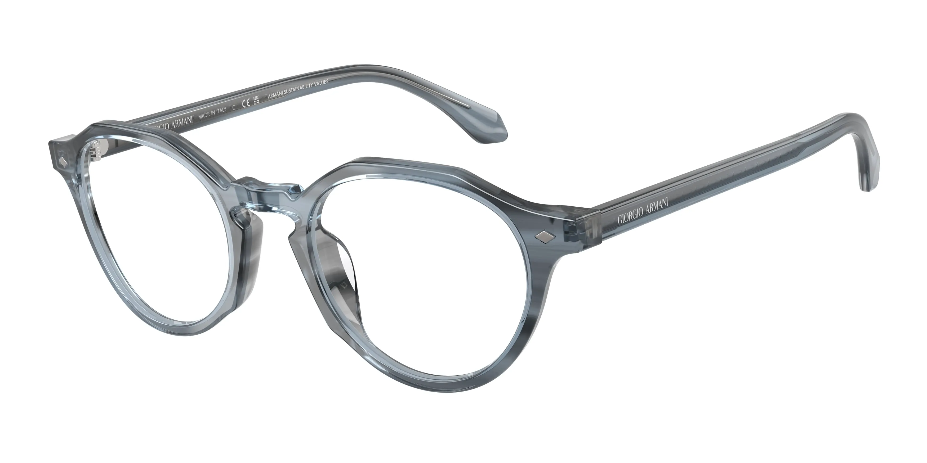 Giorgio Armani AR7264U 6343 Montature da vista Acetato Blu Pantos Normale - immagine 1