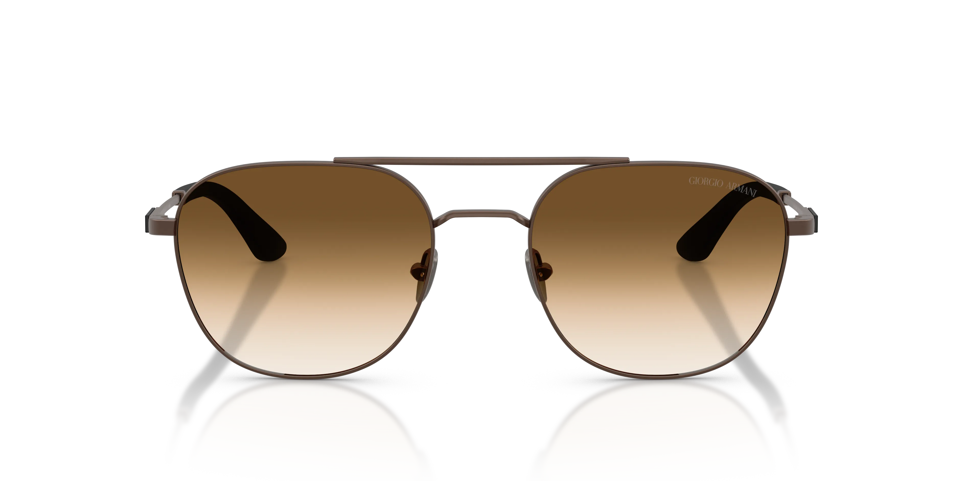 Giorgio Armani AR6178 300651 Occhiali da sole Metallo Bronzo Marrone Squadrata Normale Sfumato - immagine 3