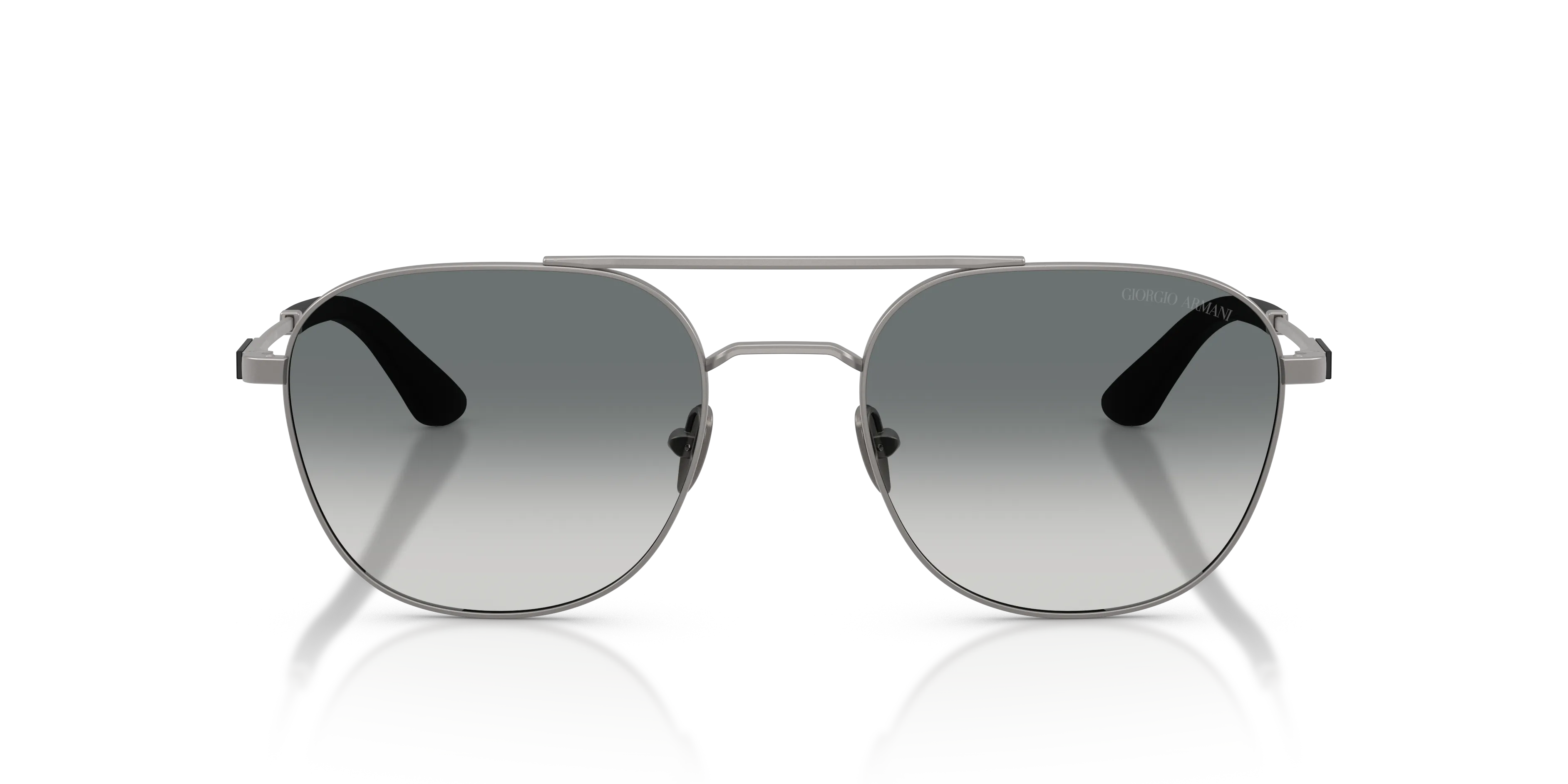 Giorgio Armani AR6178 300371 Occhiali da sole Metallo Grigio Grigio Squadrata Normale Sfumato - immagine 3