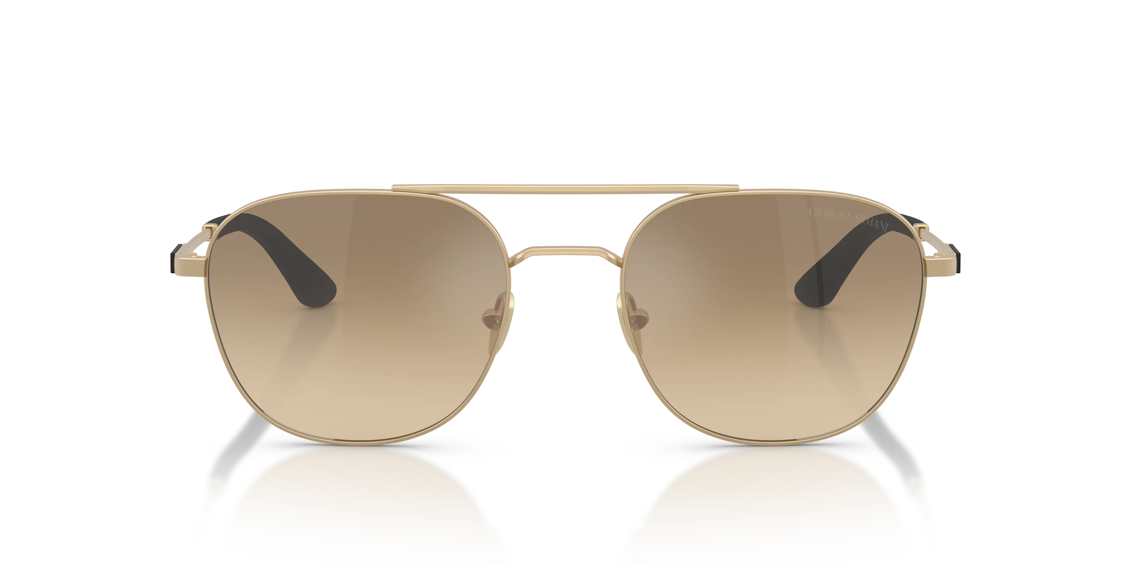 Giorgio Armani AR6178 30023K Occhiali da sole Metallo Oro Marrone Squadrata Normale Sfumato - immagine 3
