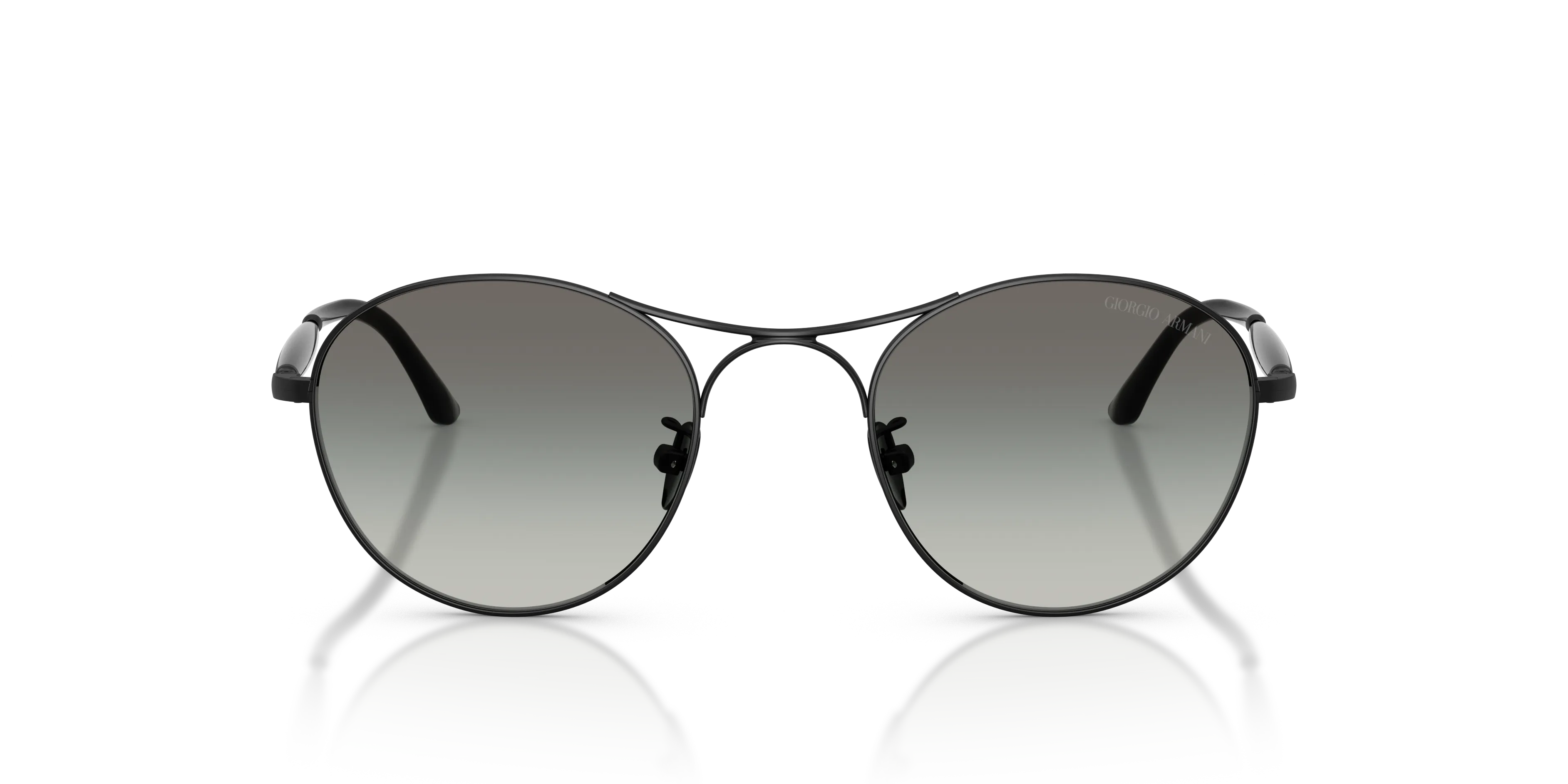 Giorgio Armani AR6177 300111 Occhiali da sole Acciaio Nero Grigio Rotonda Normale Sfumato - immagine 3