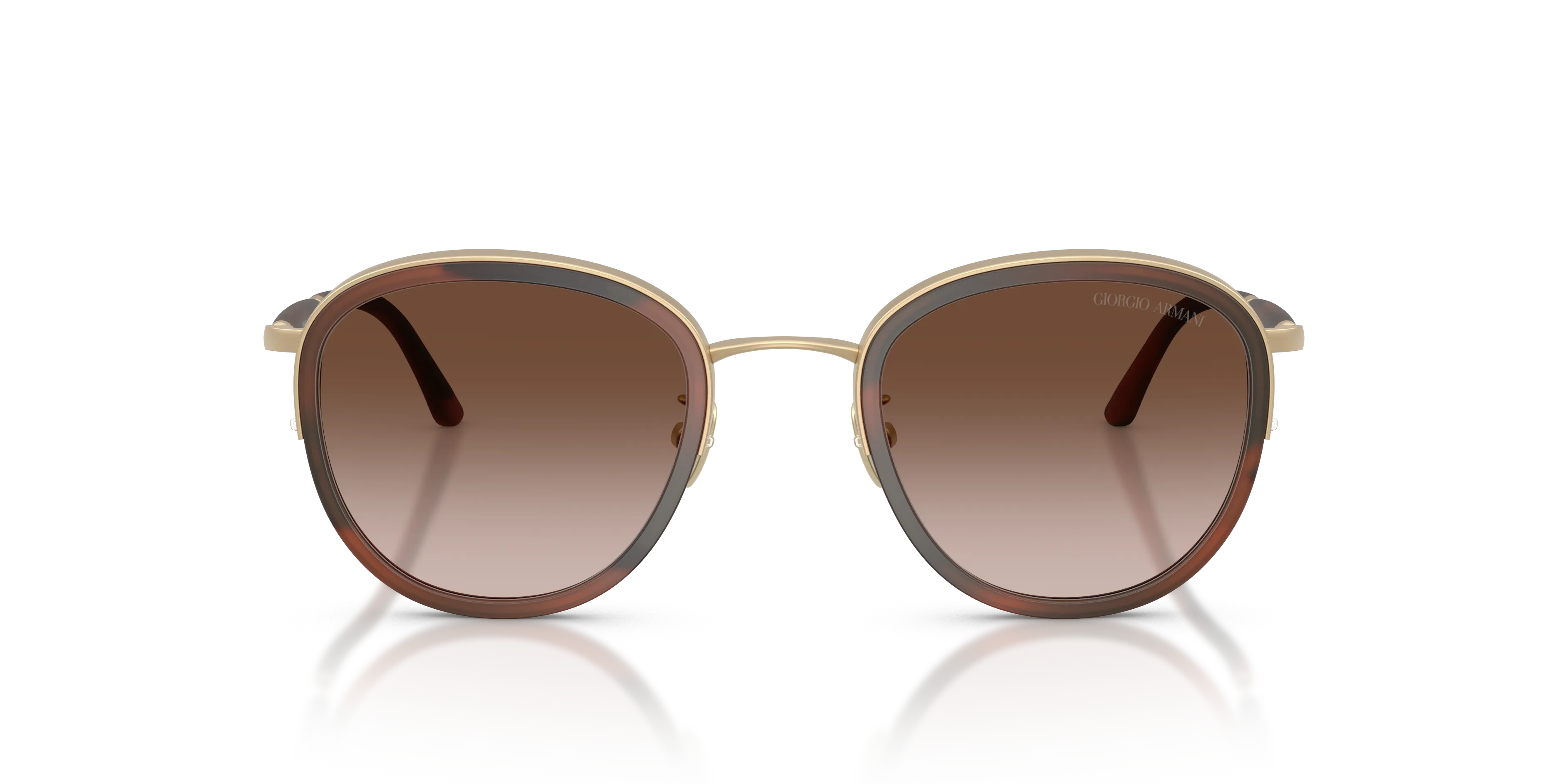 Giorgio Armani AR6176 300213 Occhiali da sole Metallo Oro Marrone Pantos Normale Sfumato - immagine 3