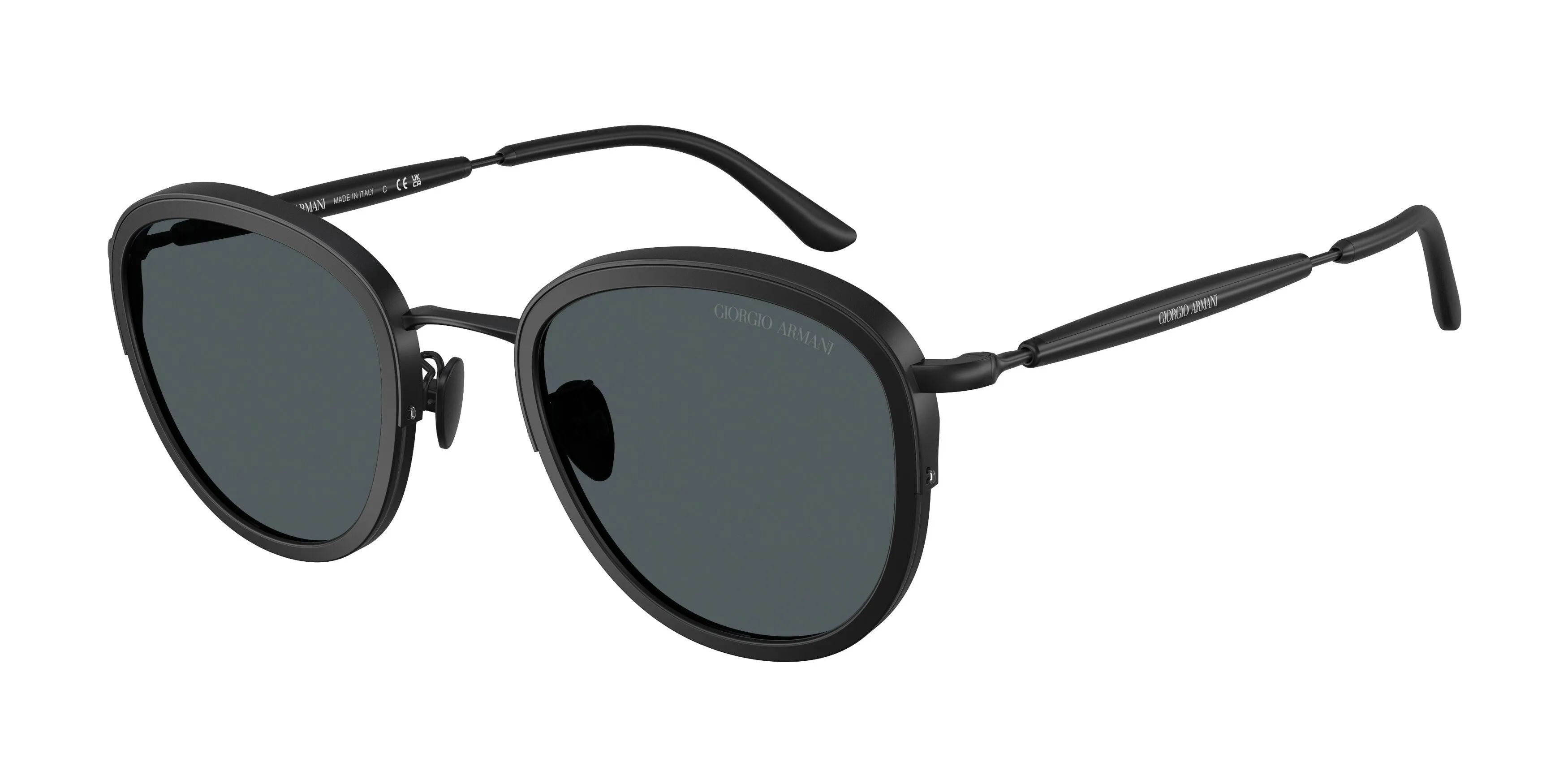 Giorgio Armani AR6176 300187 Occhiali da sole Metallo Nero Grigio Pantos Normale - immagine 1