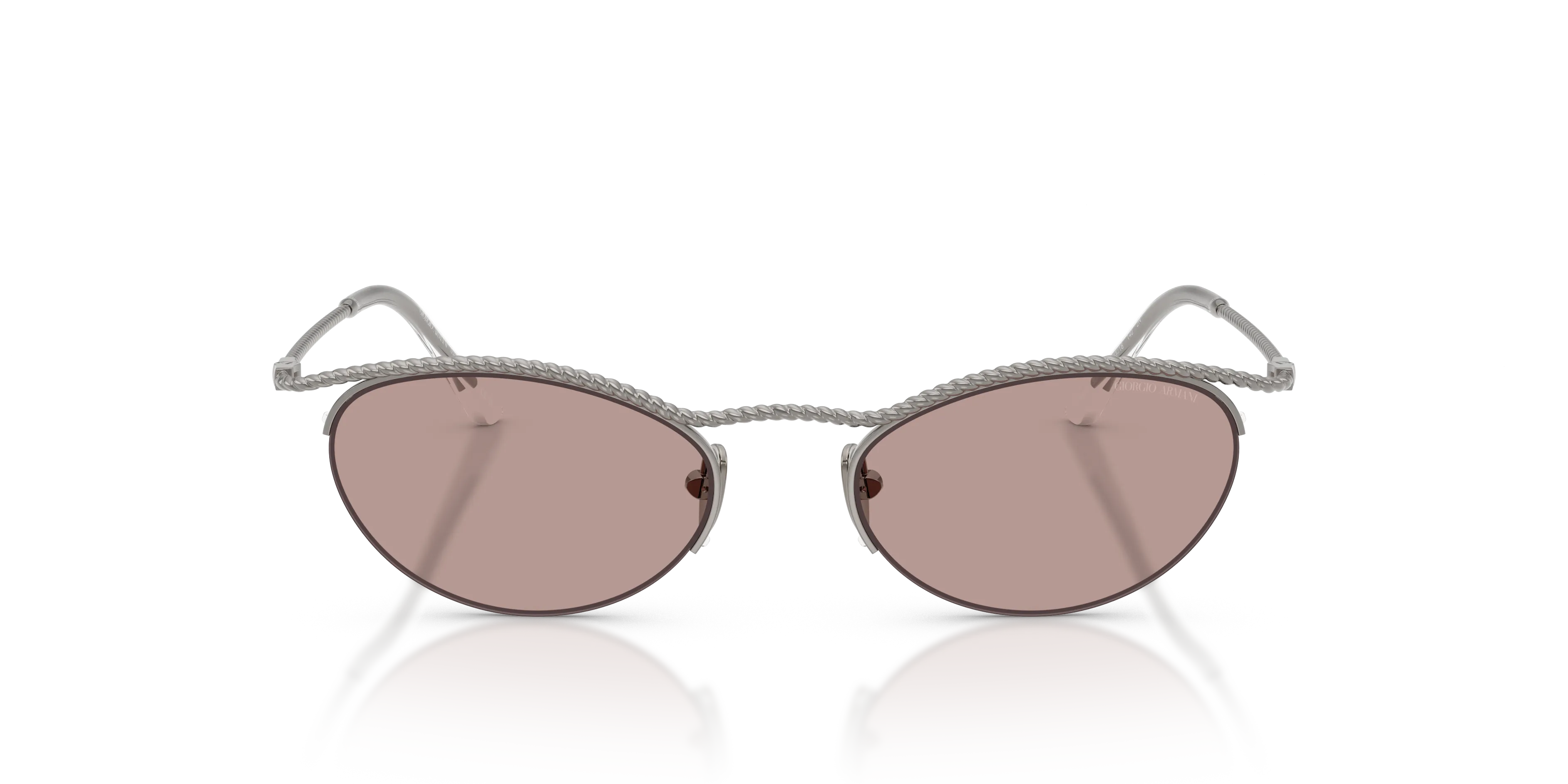 Giorgio Armani AR6175 30107N Occhiali da sole Metallo Grigio Marrone Farfalla Normale - immagine 3